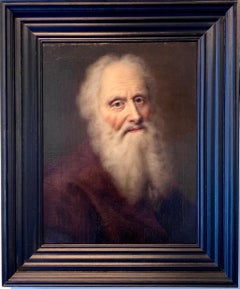 18th century German Portrait Painting - Hyperrealistic Old Master Philosopher