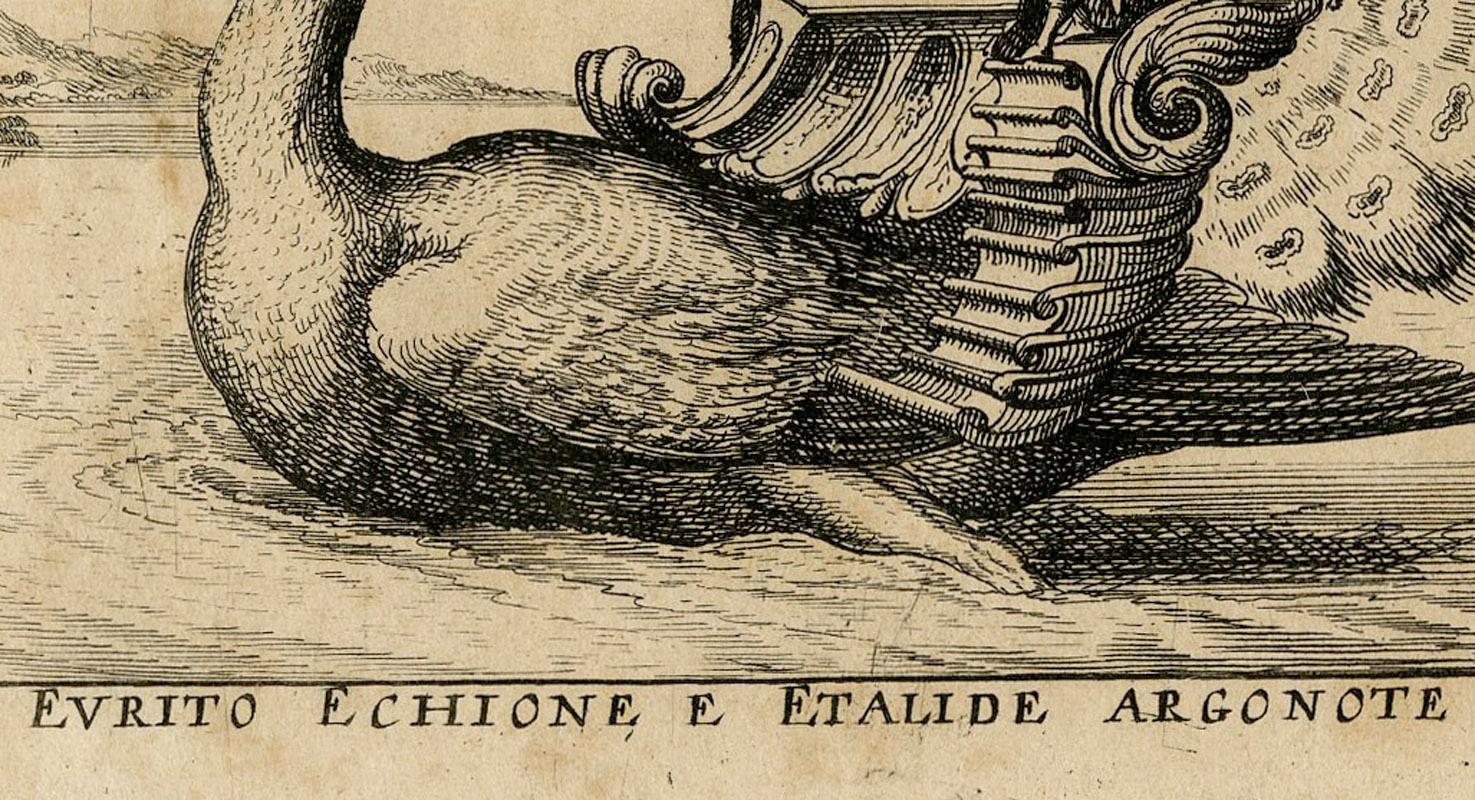 Eurito Echione e Etalide Argonote - Beige Animal Print by Balthasar Moncornet