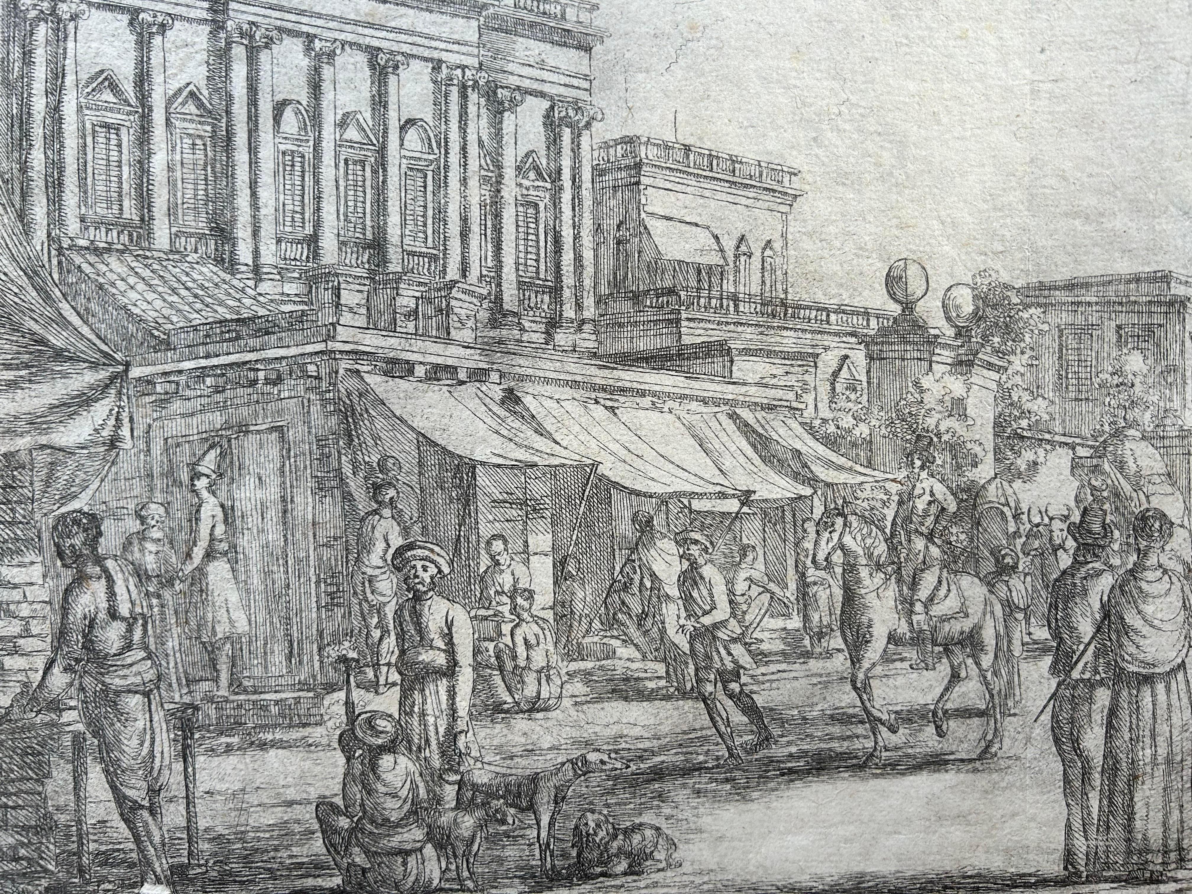 India Balthazar Solvyns Edificios europeos Calcuta Siglo XVIII, rara 1ª prueba en venta 2