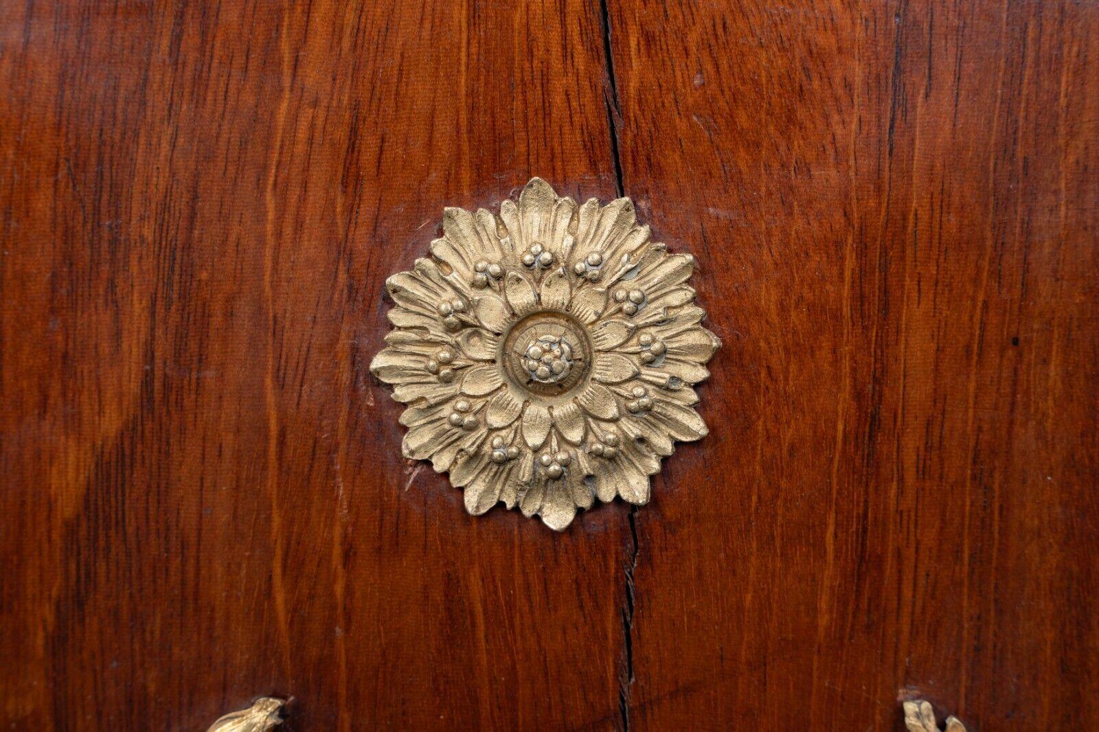 Balthazard Homemade Mahogany Pendulum Gold Bronze Cherubim Enamel Dial For Sale 1