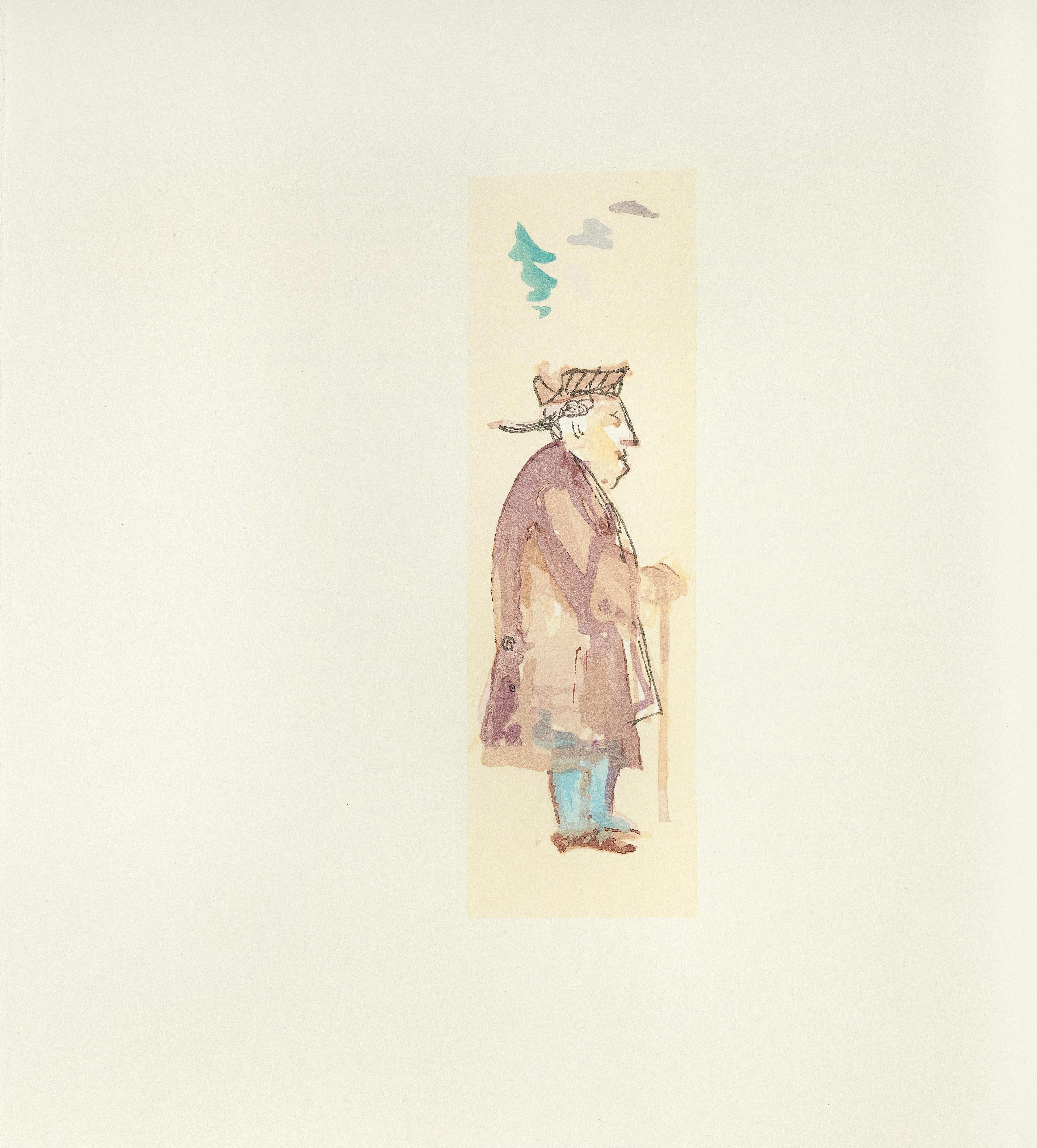 Composition, Così fan tutte, Balthus - White Figurative Print by Balthus (Balthasar Klossowski de Rola) 