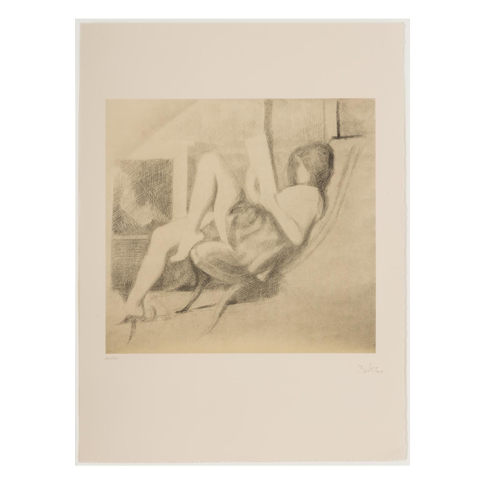Jeune Fille Assise – Print von Balthus (Balthasar Klossowski de Rola) 