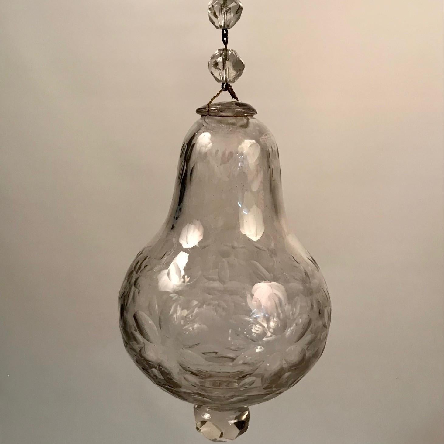 Baltic 18th Century Crystal and Iron Candle Chandelier For Sale 12