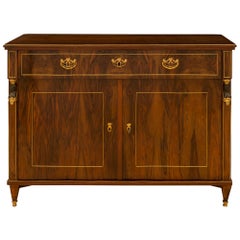 Baltic 19th Century Empire Style Rosewood and Mahogany Buffet