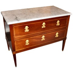 Baltic 19th Century Neoclassical Marble-Top Commode