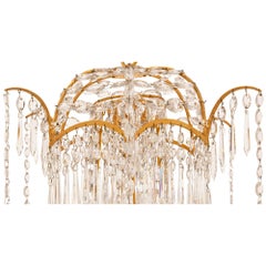 Baltic 19th century Ormolu and cut glass chandelier