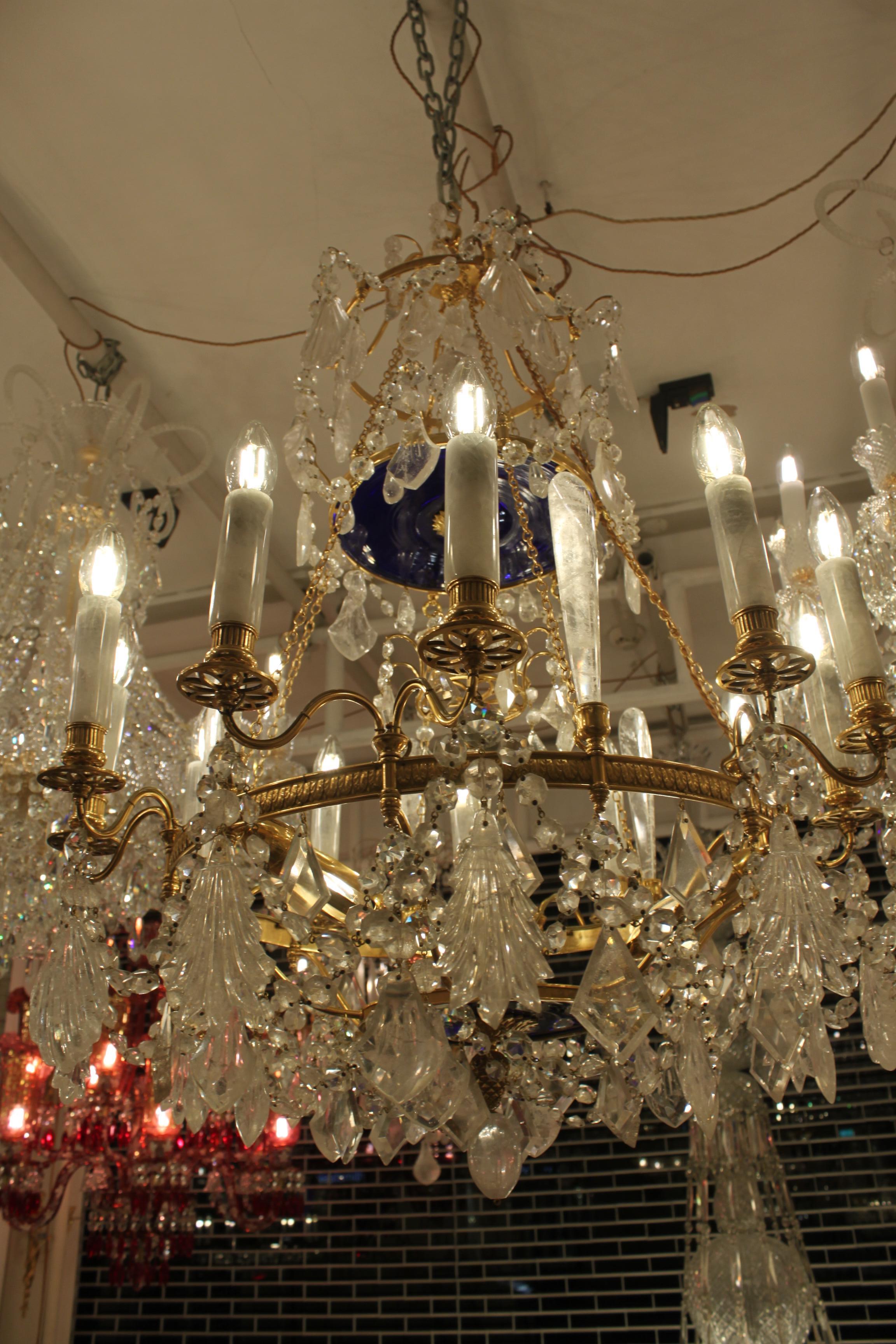 Baltic 19th Century Rock Crystal Chandelier In Excellent Condition For Sale In London, GB