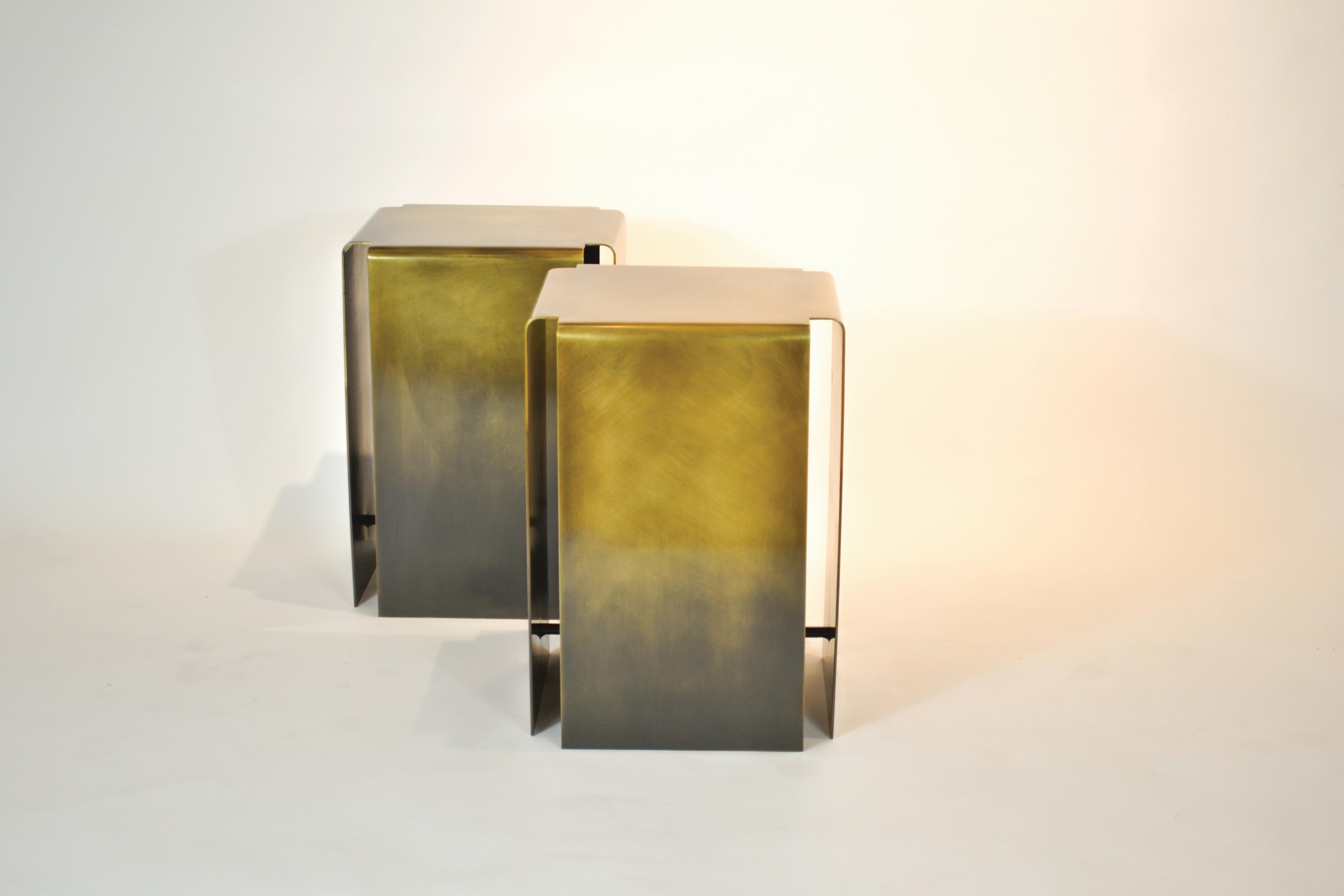 Post-Modern Baltic Bronze Side Table by Gentner Design For Sale