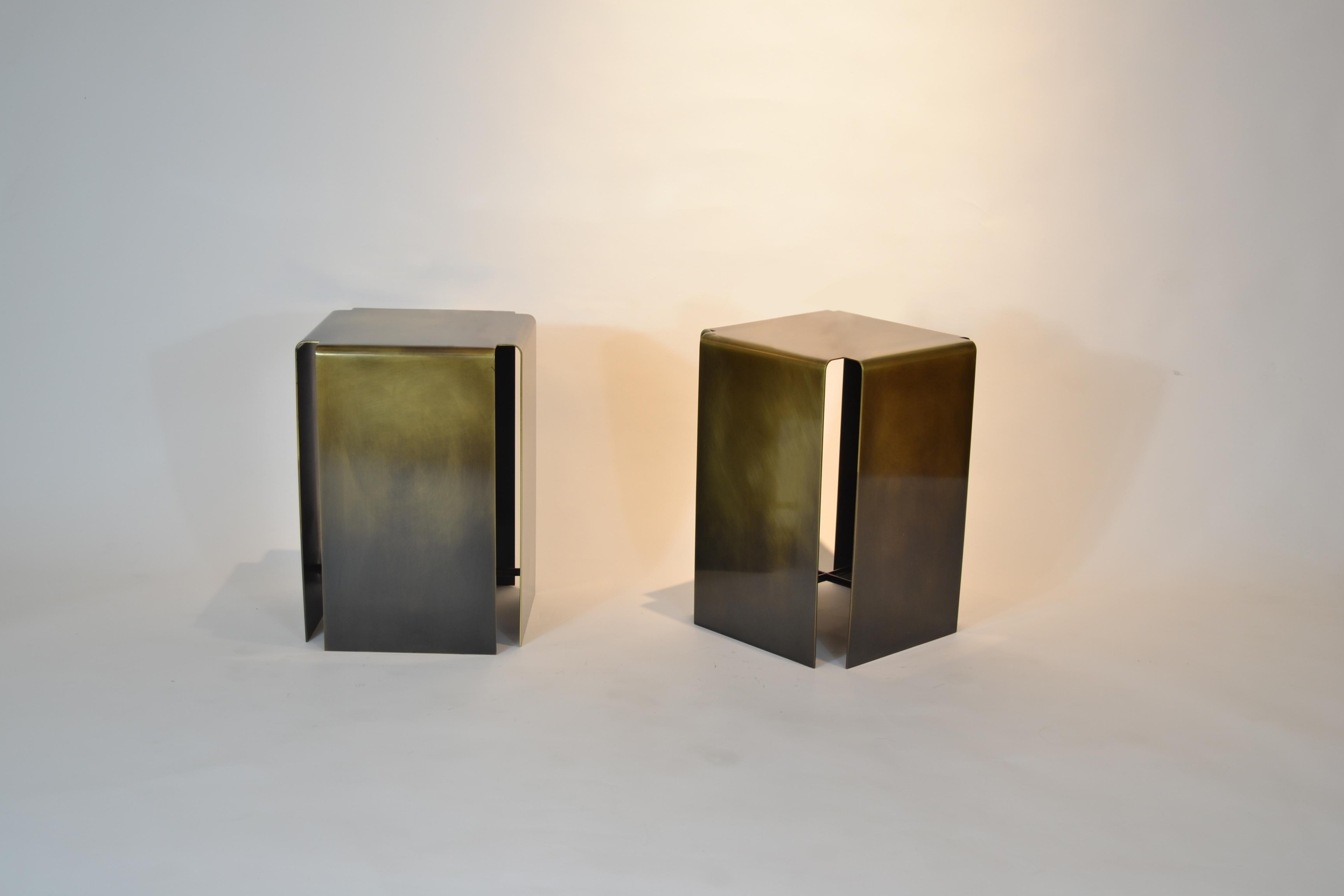Baltic Bronze Side Table by Gentner Design In New Condition For Sale In Geneve, CH