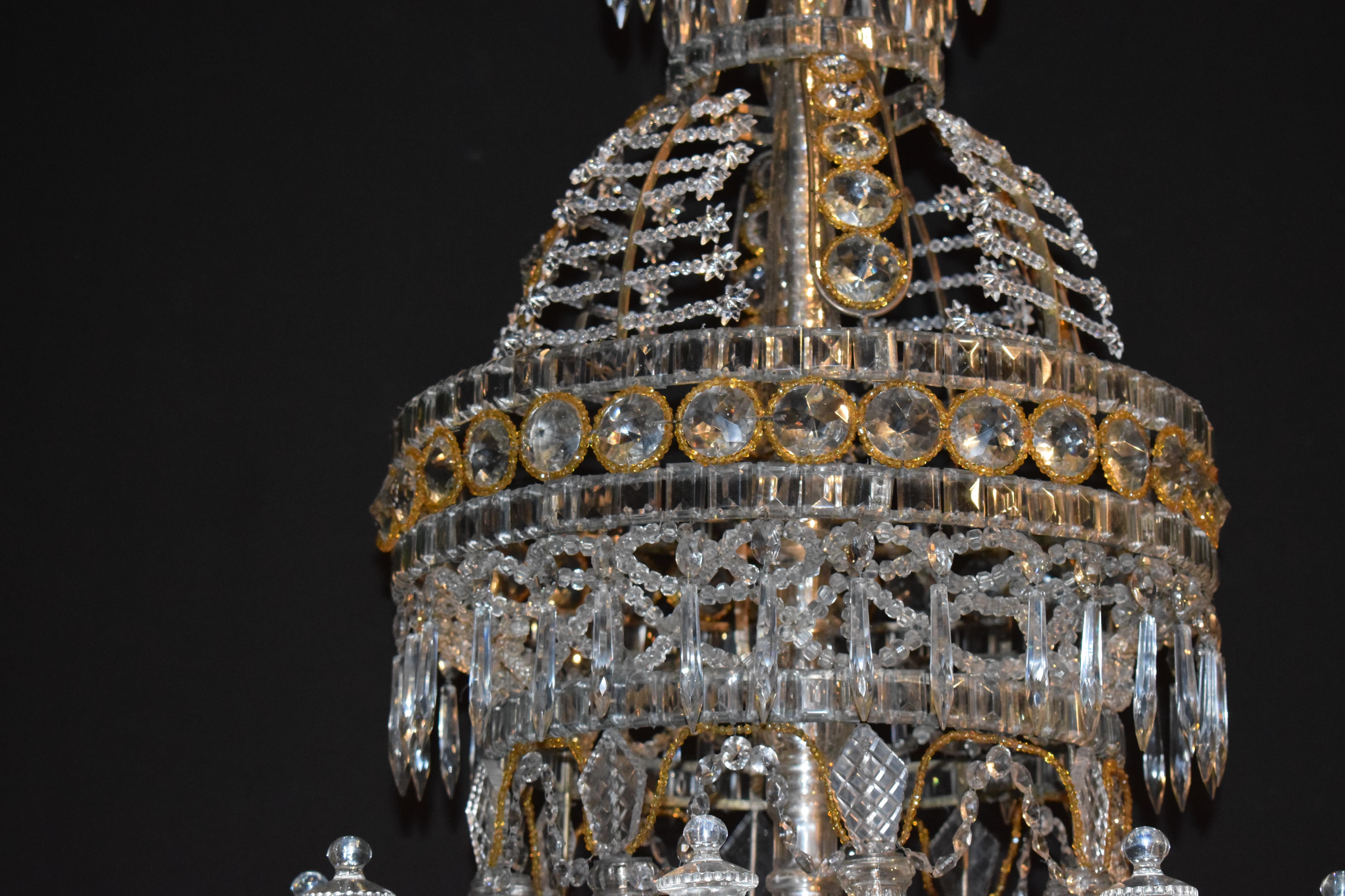 Gilt Baltic Chandelier For Sale