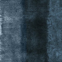 Baltic Circular Hand-Tufted Dyed Wool Rug ii in Blue Gradient