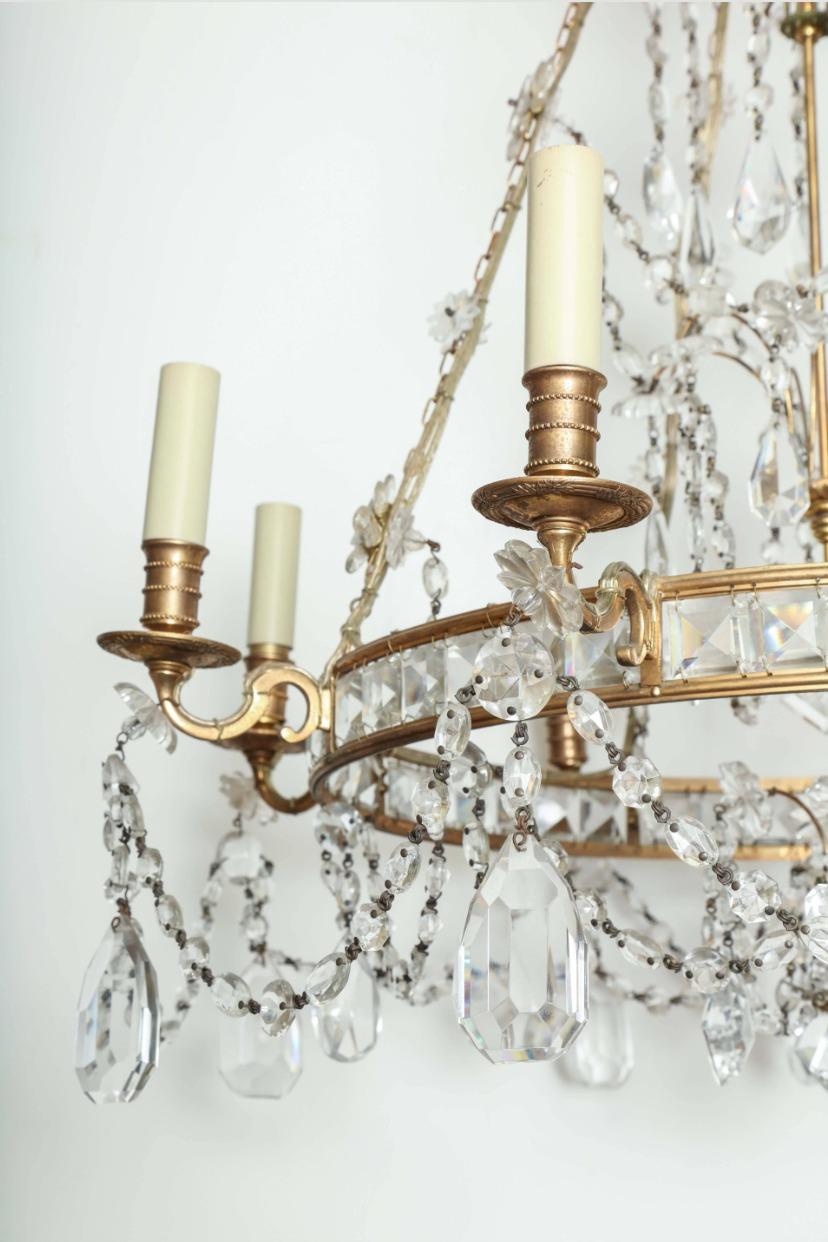 Français Lustre en cristal baltique en vente