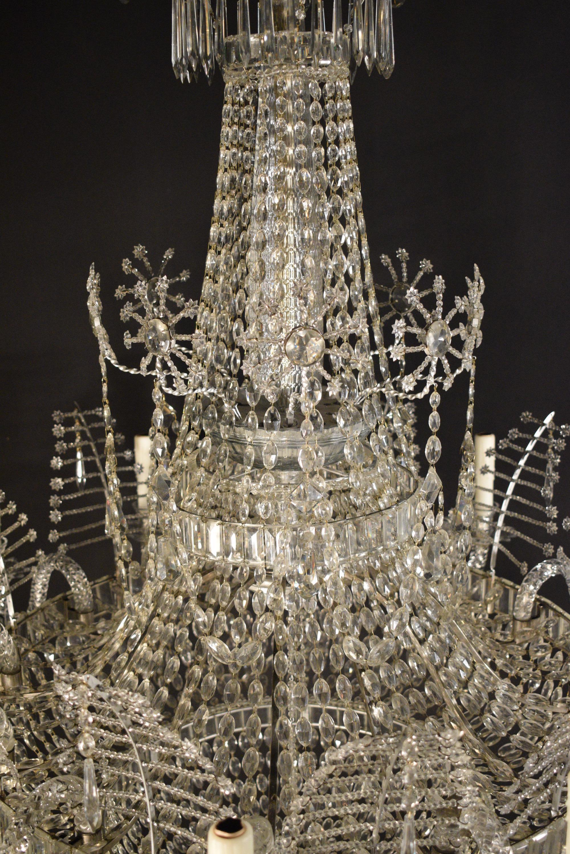 Baltic Crystal Chandelier For Sale 3