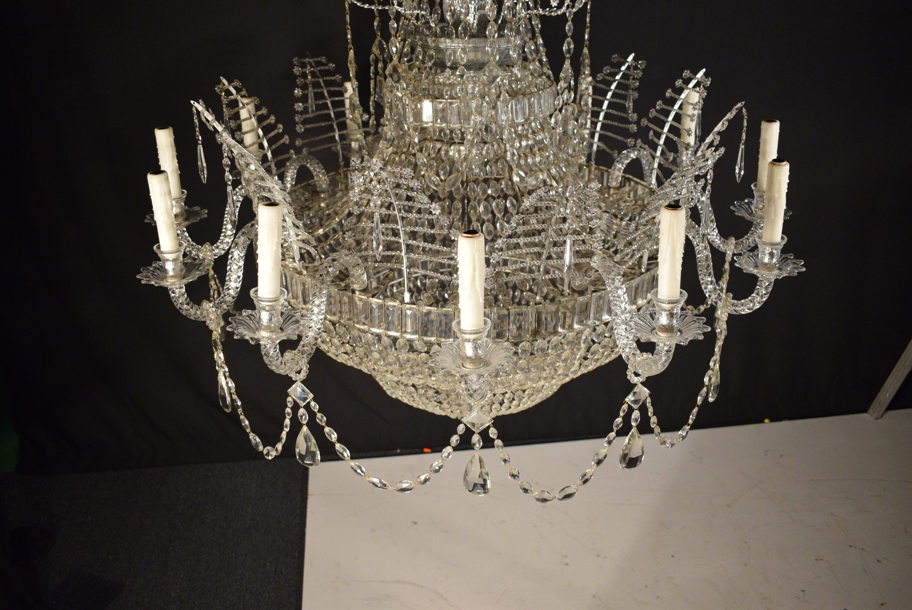 Baltic Crystal Chandelier For Sale 4