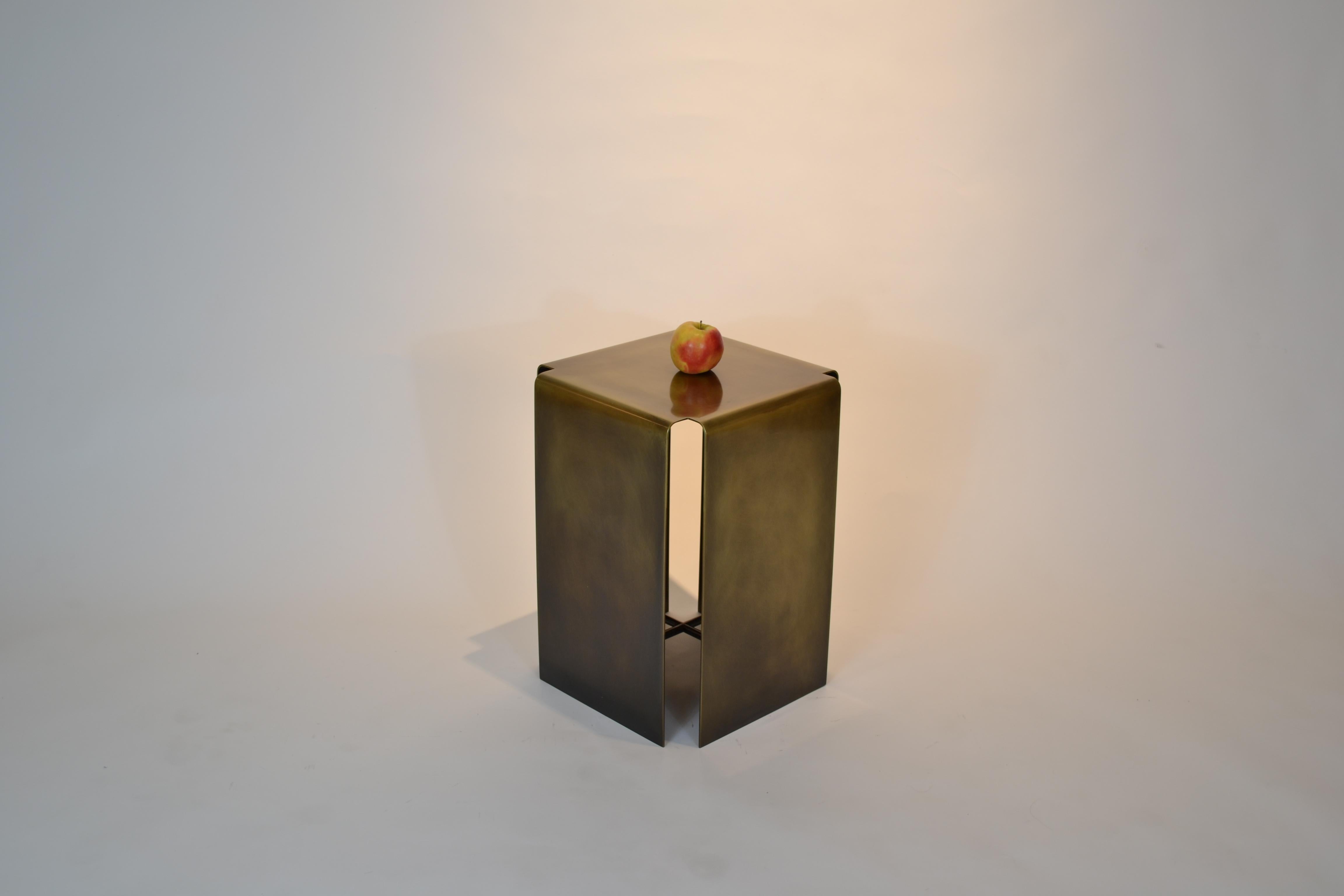 American Baltic Darkened Bronze Side Table by Gentner Design For Sale