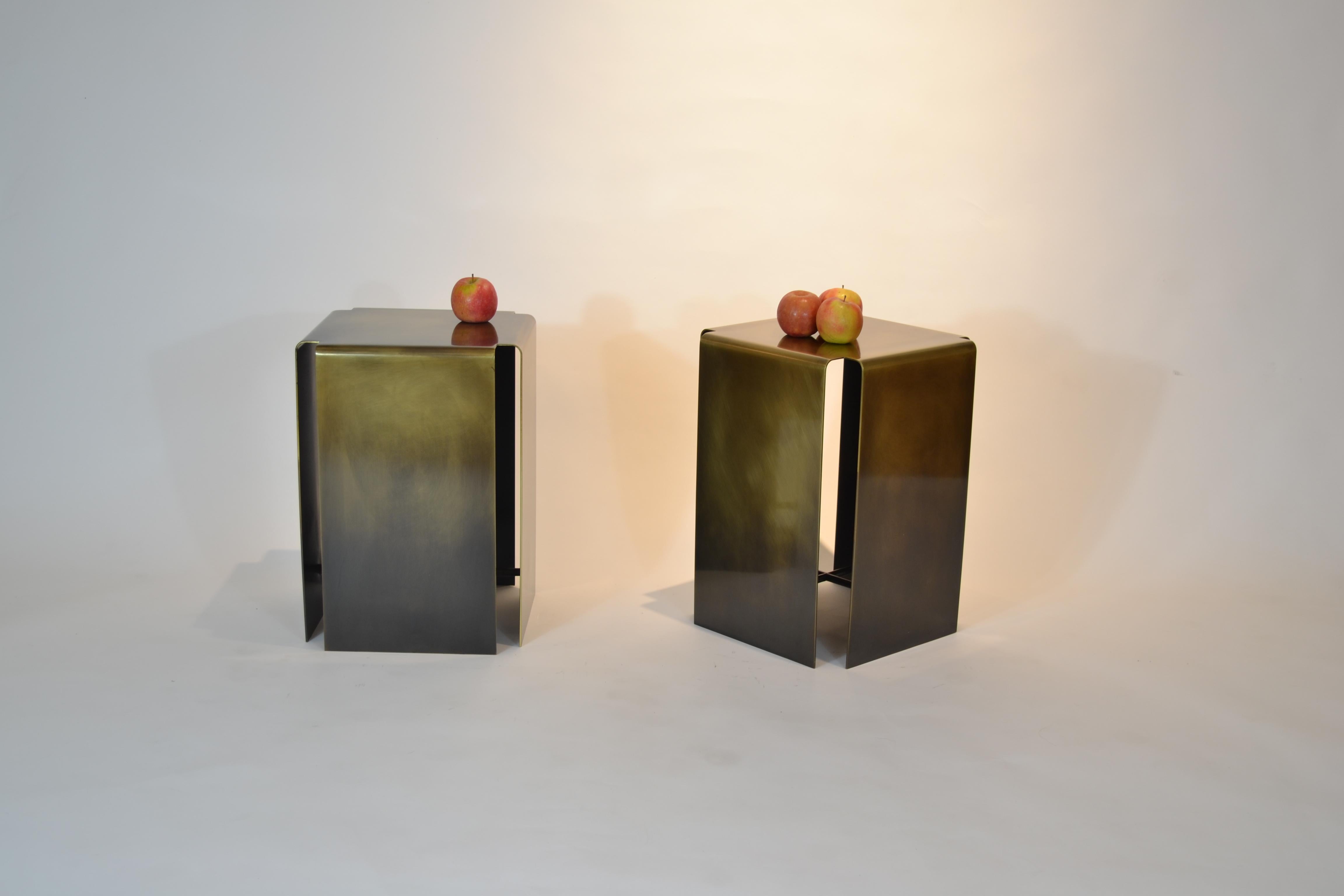 Other Baltic Darkened Bronze Side Table by Gentner Design For Sale