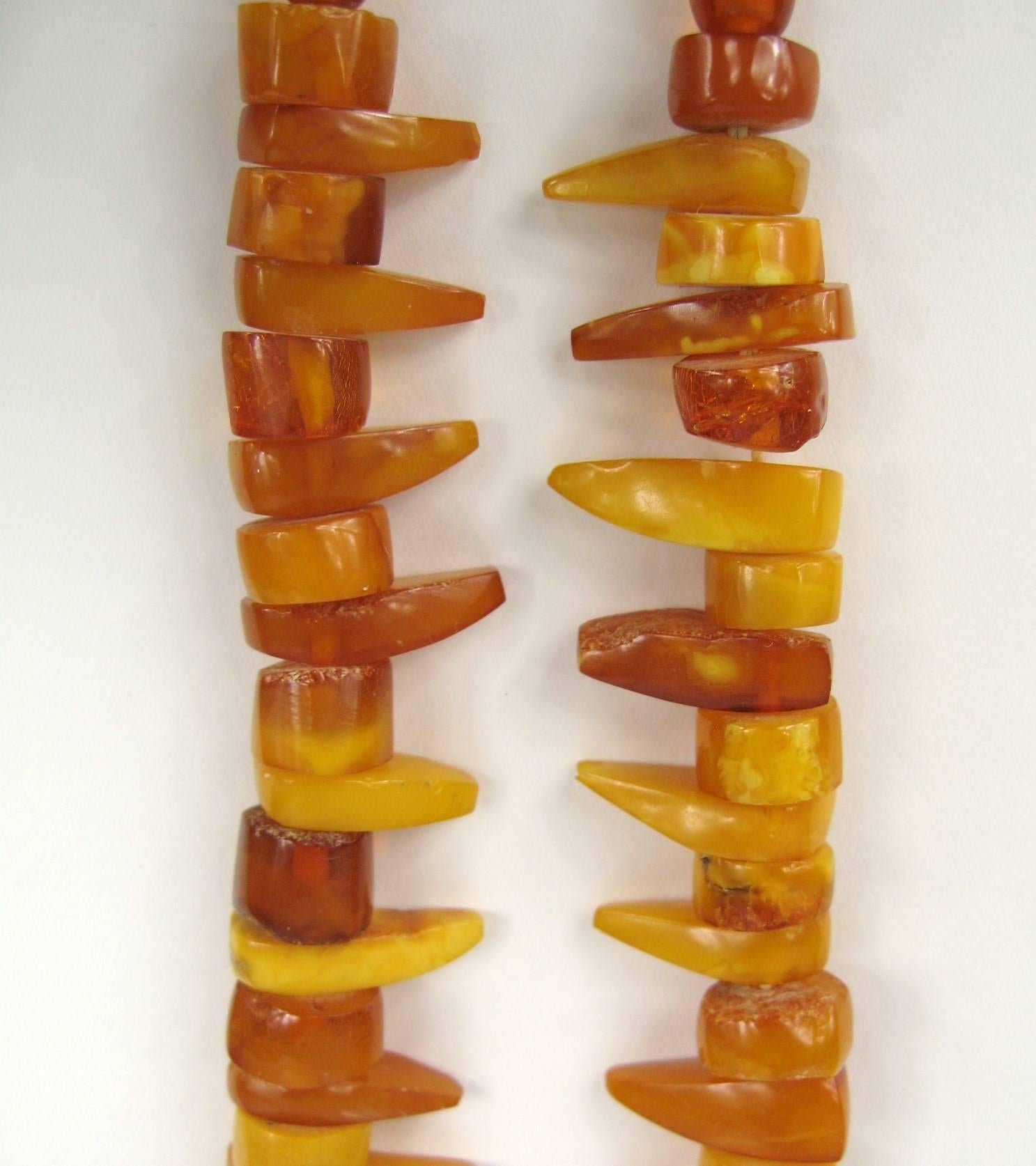 Baltic Honey Amber Tribal Necklace  For Sale 1