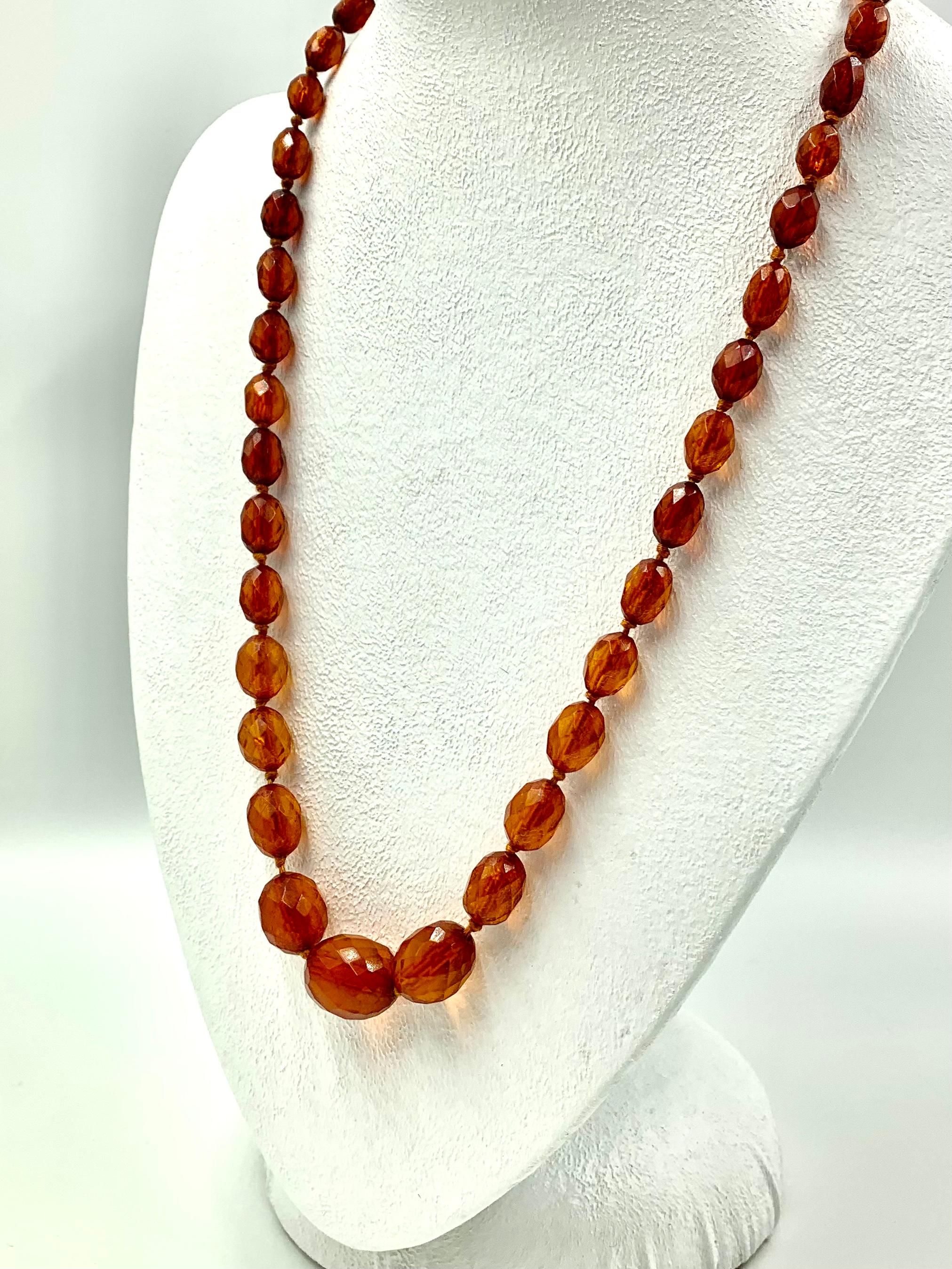 faceted amber beads