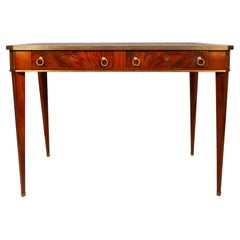 Baltic Mahogany and Brass Writing Table