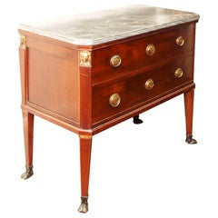 Baltic Neo Classical Egyptian Motif Two Drawer Commode