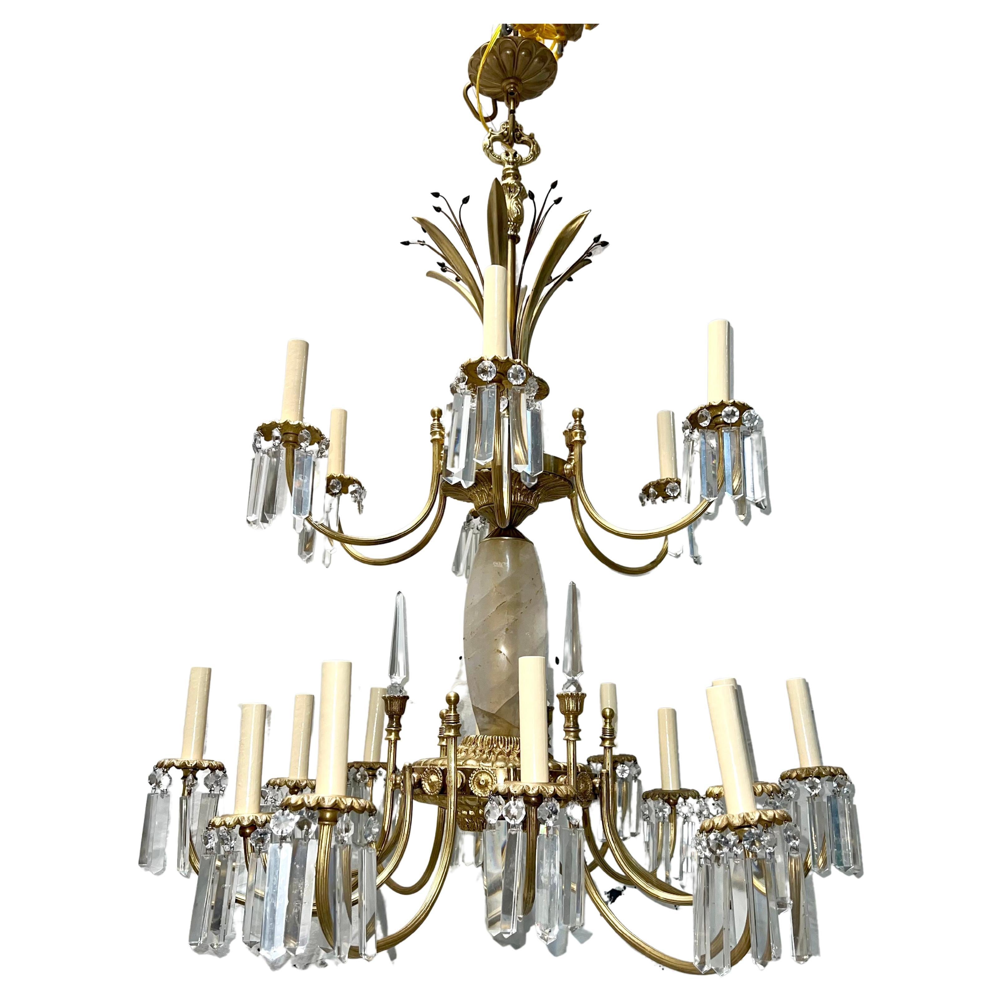 Baltic Neoclassic Crystal Chandelier  For Sale