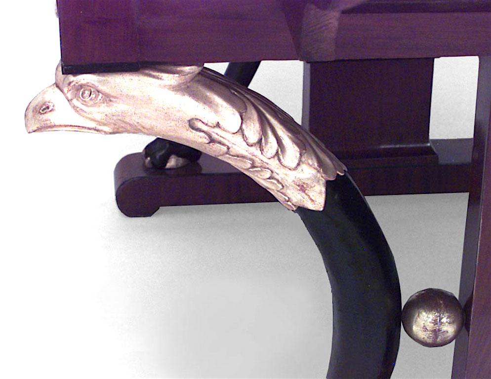 Baltic Neoclassic Parcel Gilt, Ebonized and Mahogany Sofa Table In Good Condition For Sale In Queens, NY