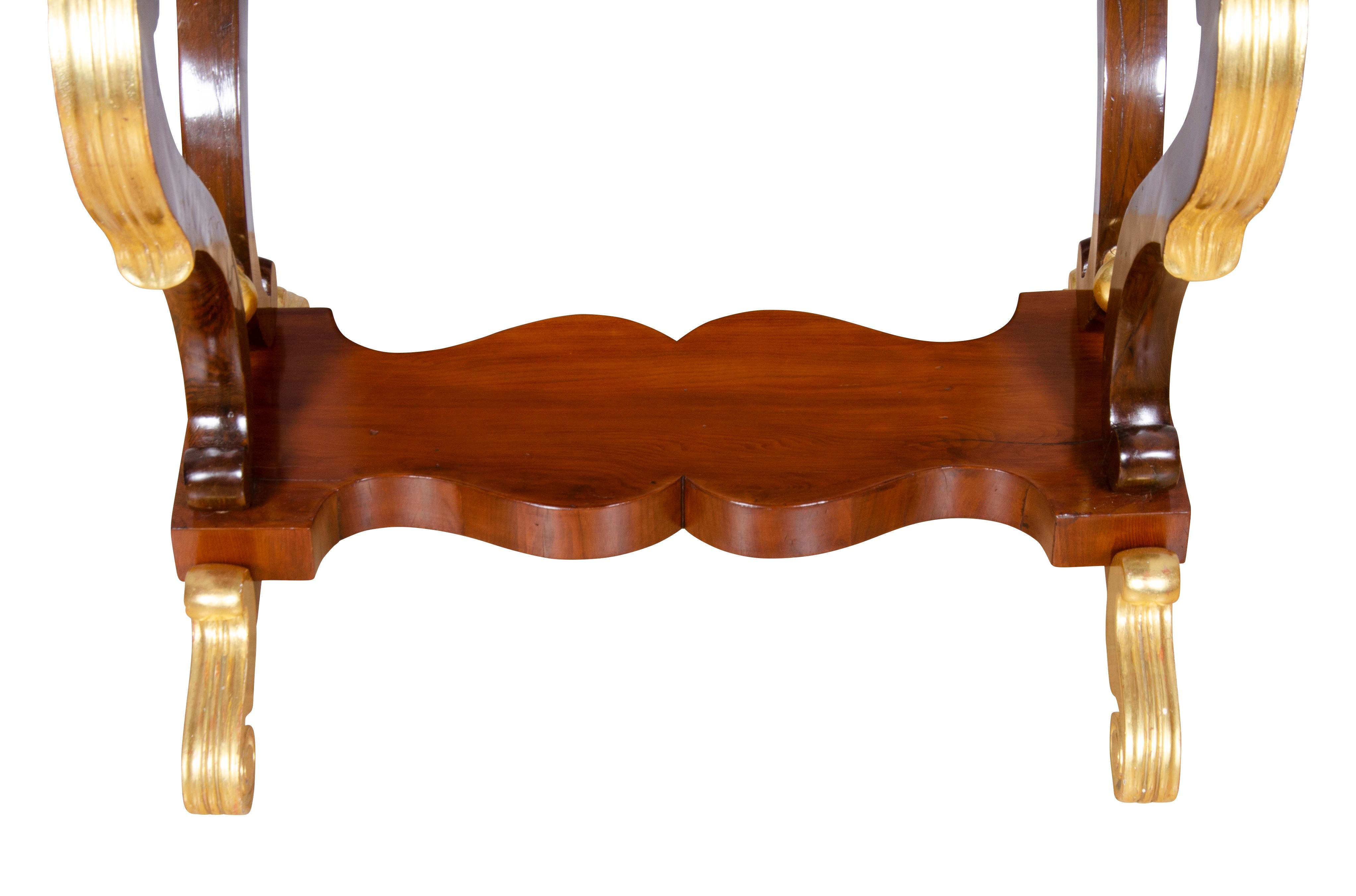 Mesa de Juegos de Madera de Tejo Neoclásico Báltico en venta 7