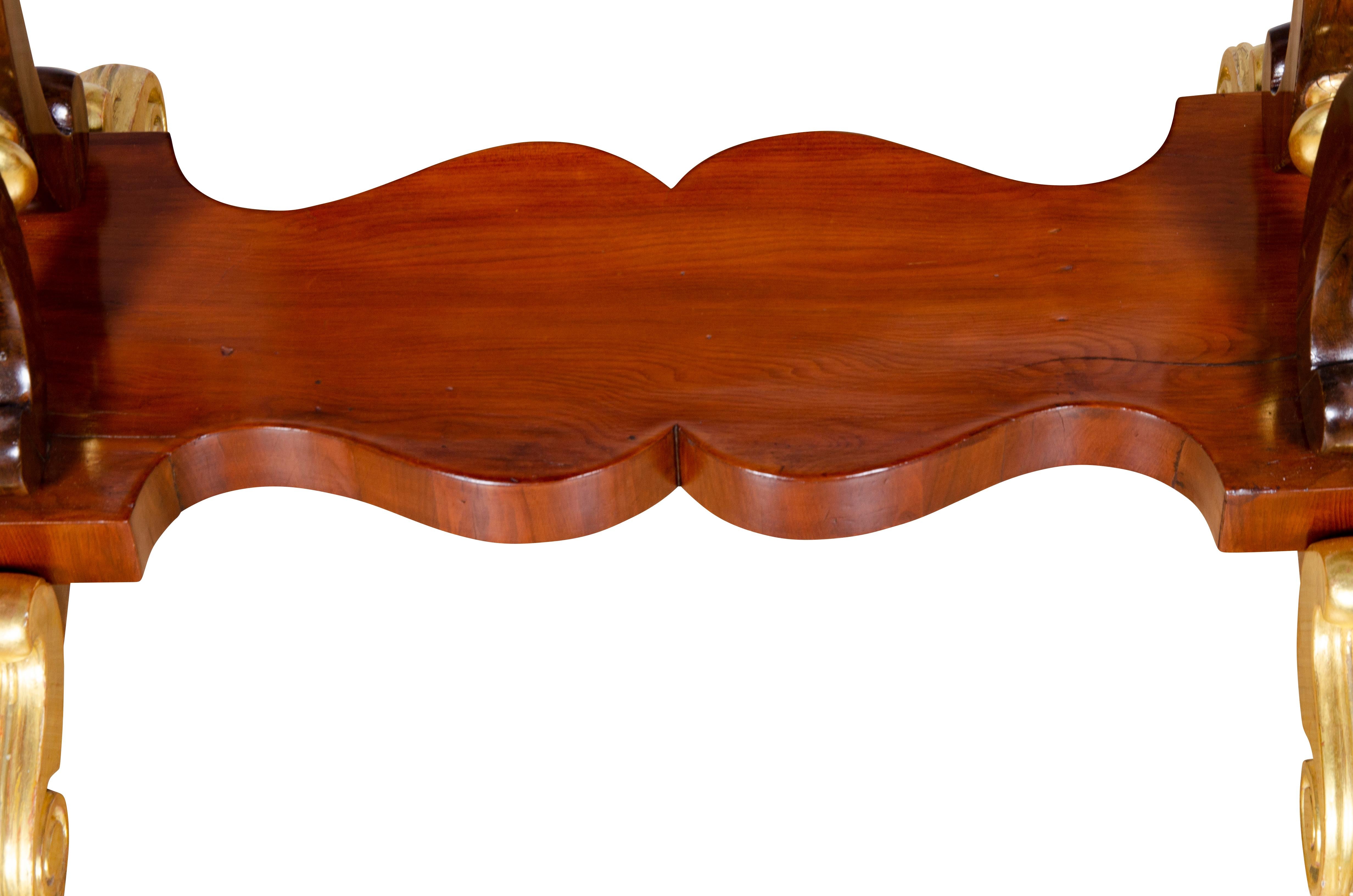 Baltic Neoclassic Yew Wood Games Table For Sale 11