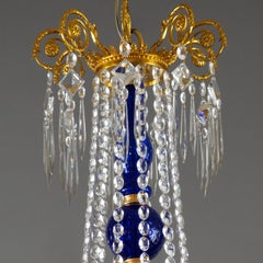 Baltic Style Gilt Bronze, Glass and Crystal Chandelier by Gherardo Degli Albizzi