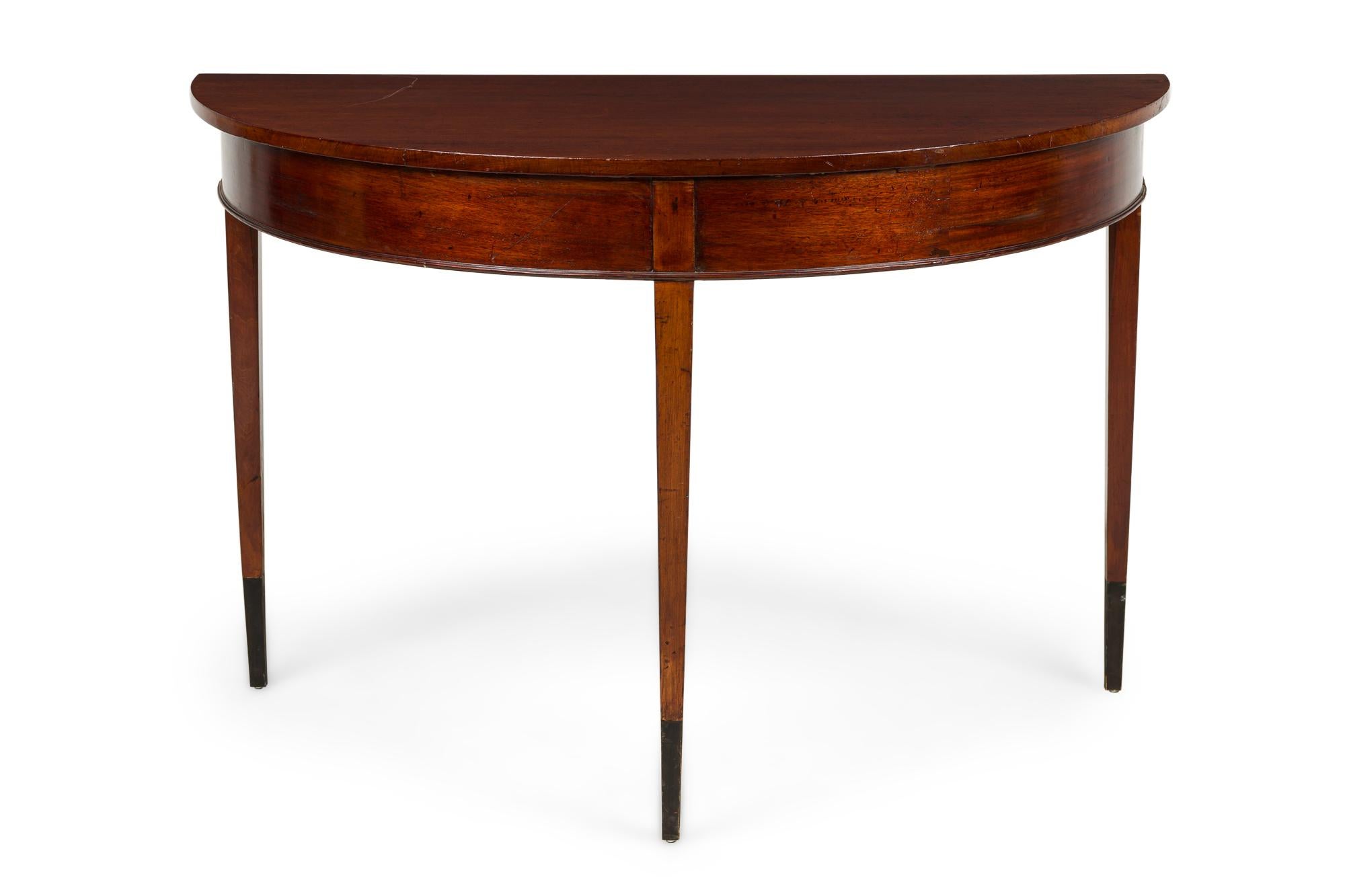 Biedermeier Baltic Pair Demi Lune Console Tables circa 1800 18000.00 en vente