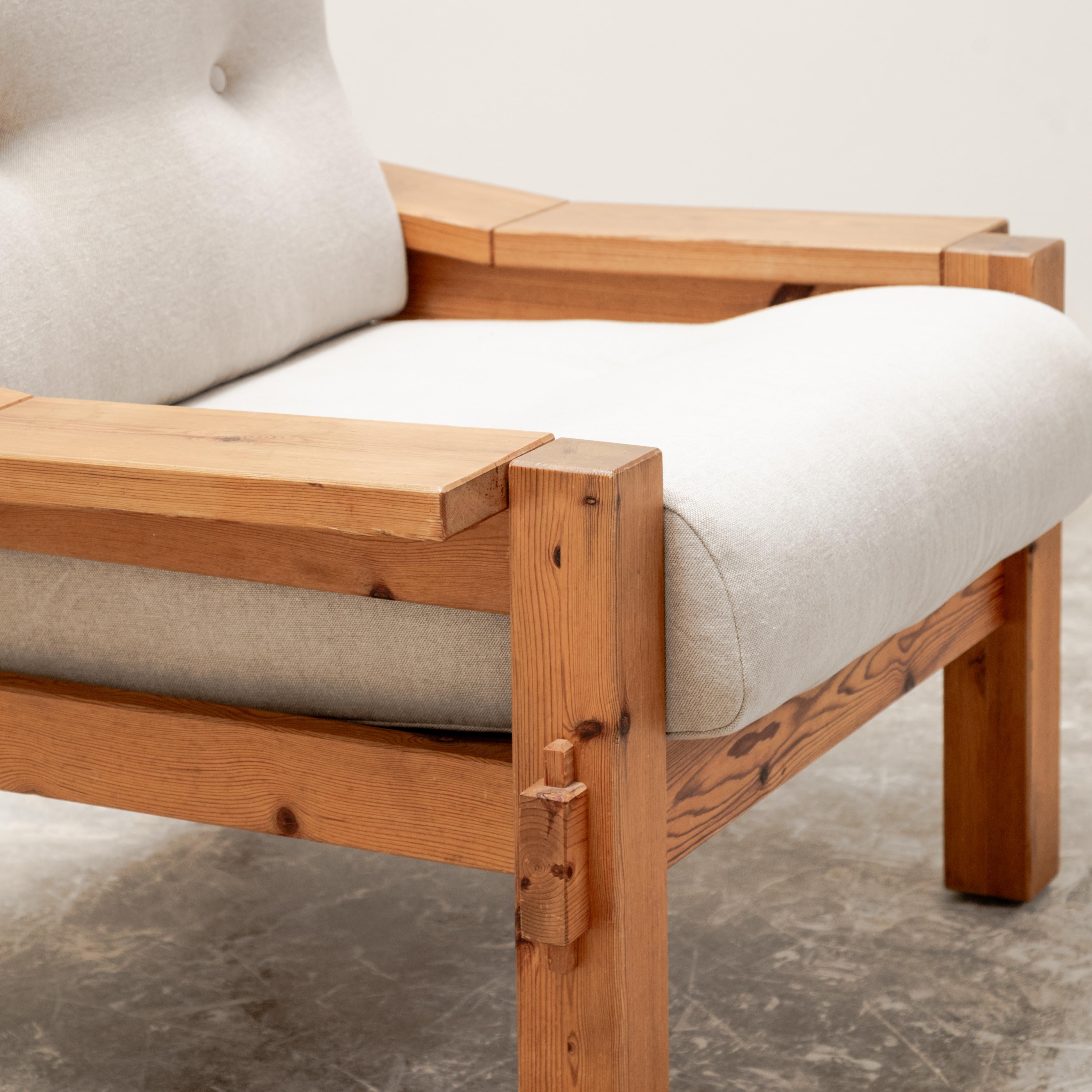 Poltrone scandinave brutaliste in pino baltico in vendita 4