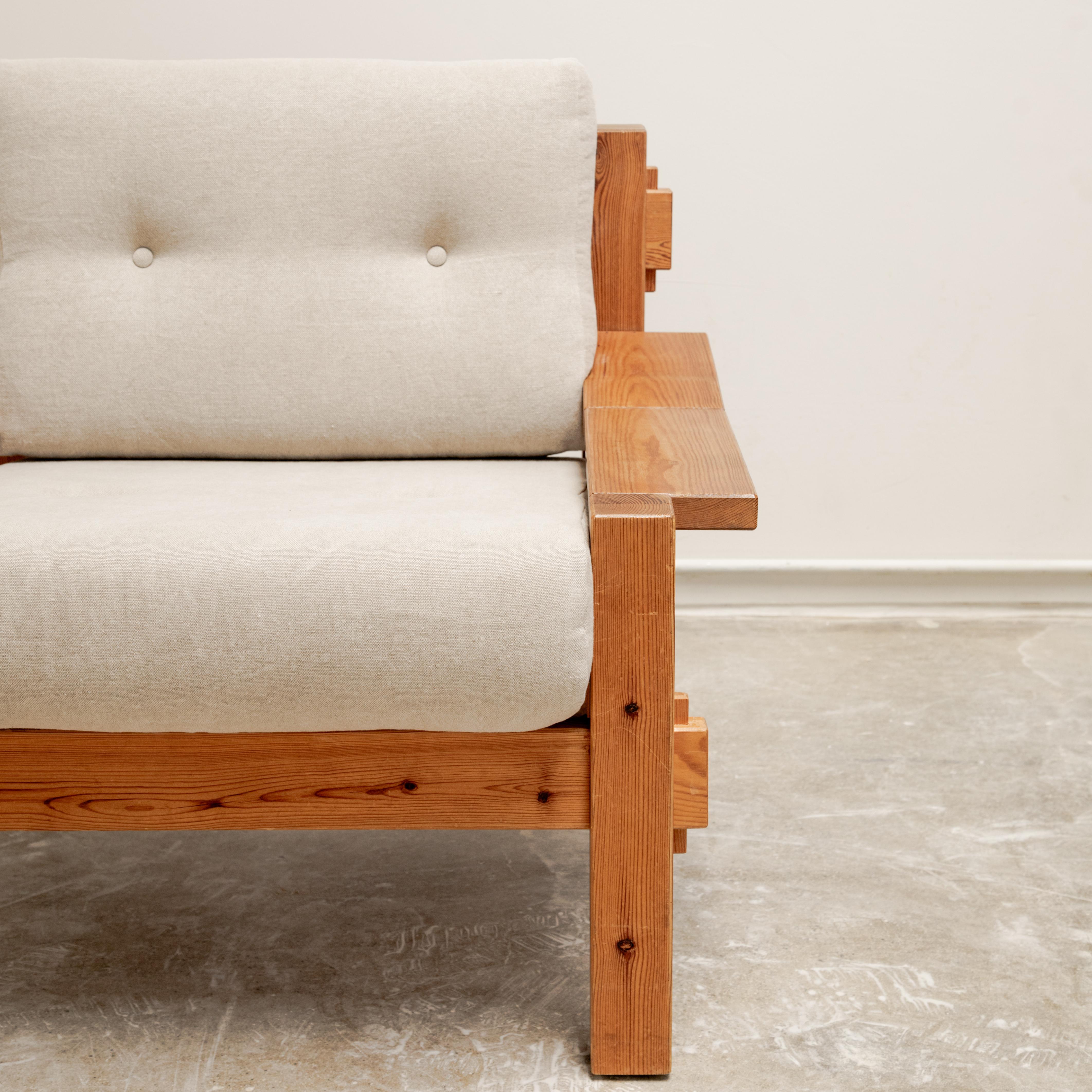 Poltrone scandinave brutaliste in pino baltico in vendita 7