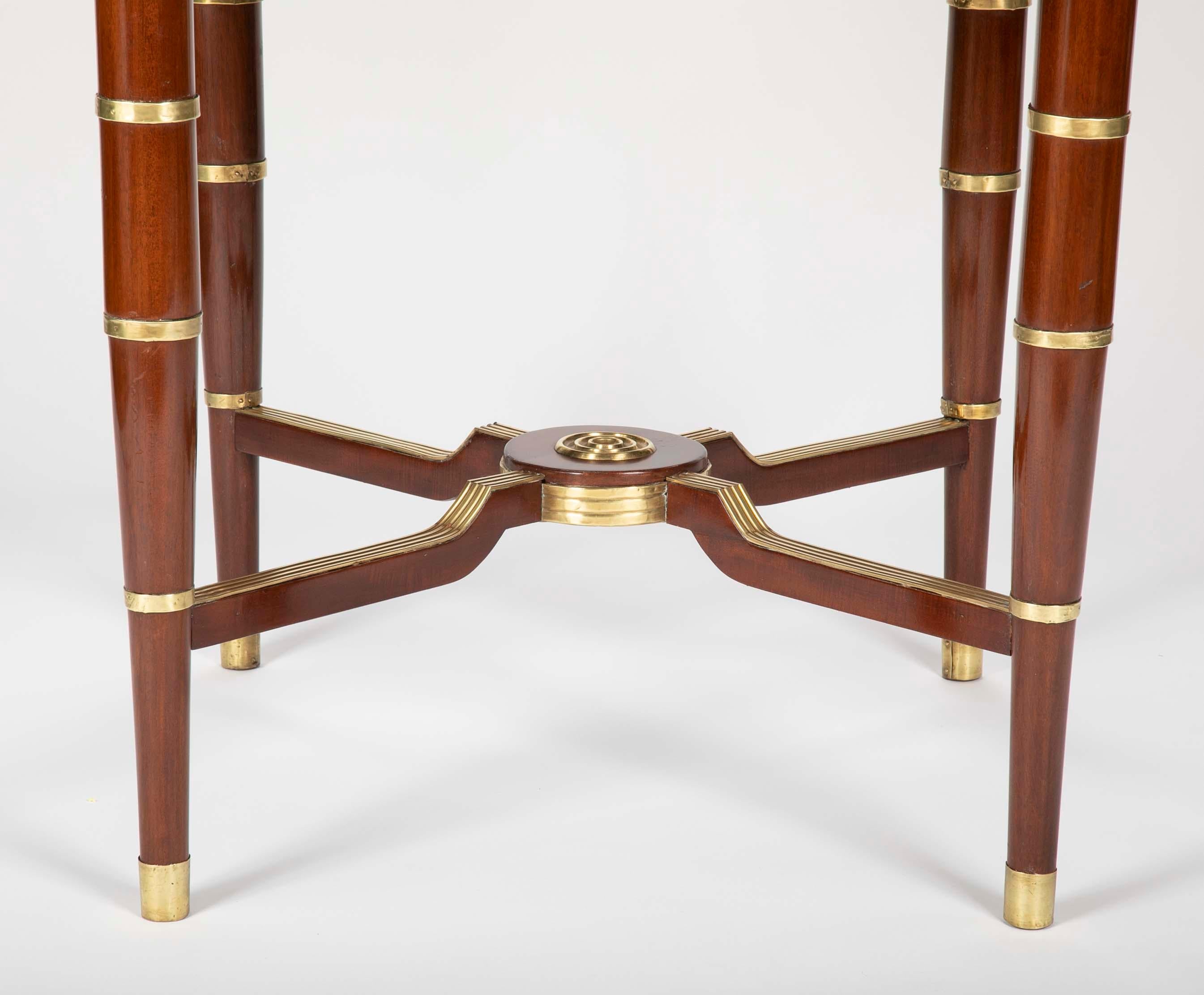 Neoclassical Baltic, Possibly Russian Neoclassic Mahogany Centre Table with Brass Mounts