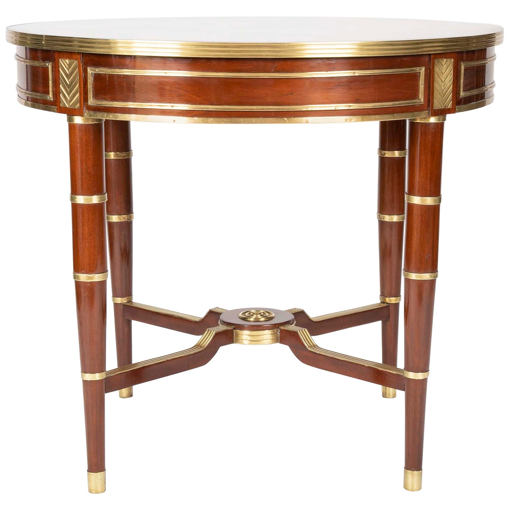 Baltic, Possibly Russian Neoclassic Mahogany Centre Table with Brass Mounts