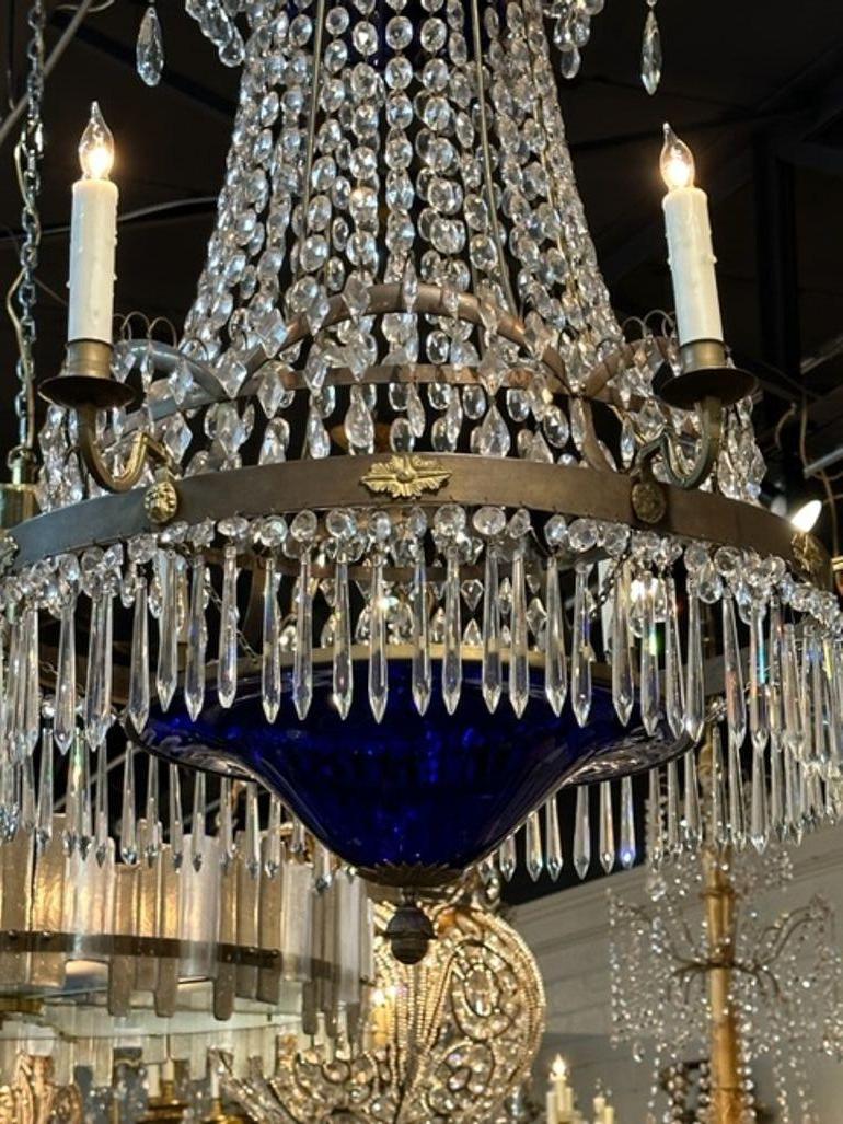 Baltic State Neo-Classical Chandelier In Good Condition For Sale In Dallas, TX