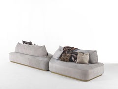21st Century Baltimora Modular Sofa in Leather by Roberto Cavalli Home Interiors