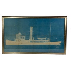 Vintage Baltimore and Ohio Railroad Tugboat Blueprint