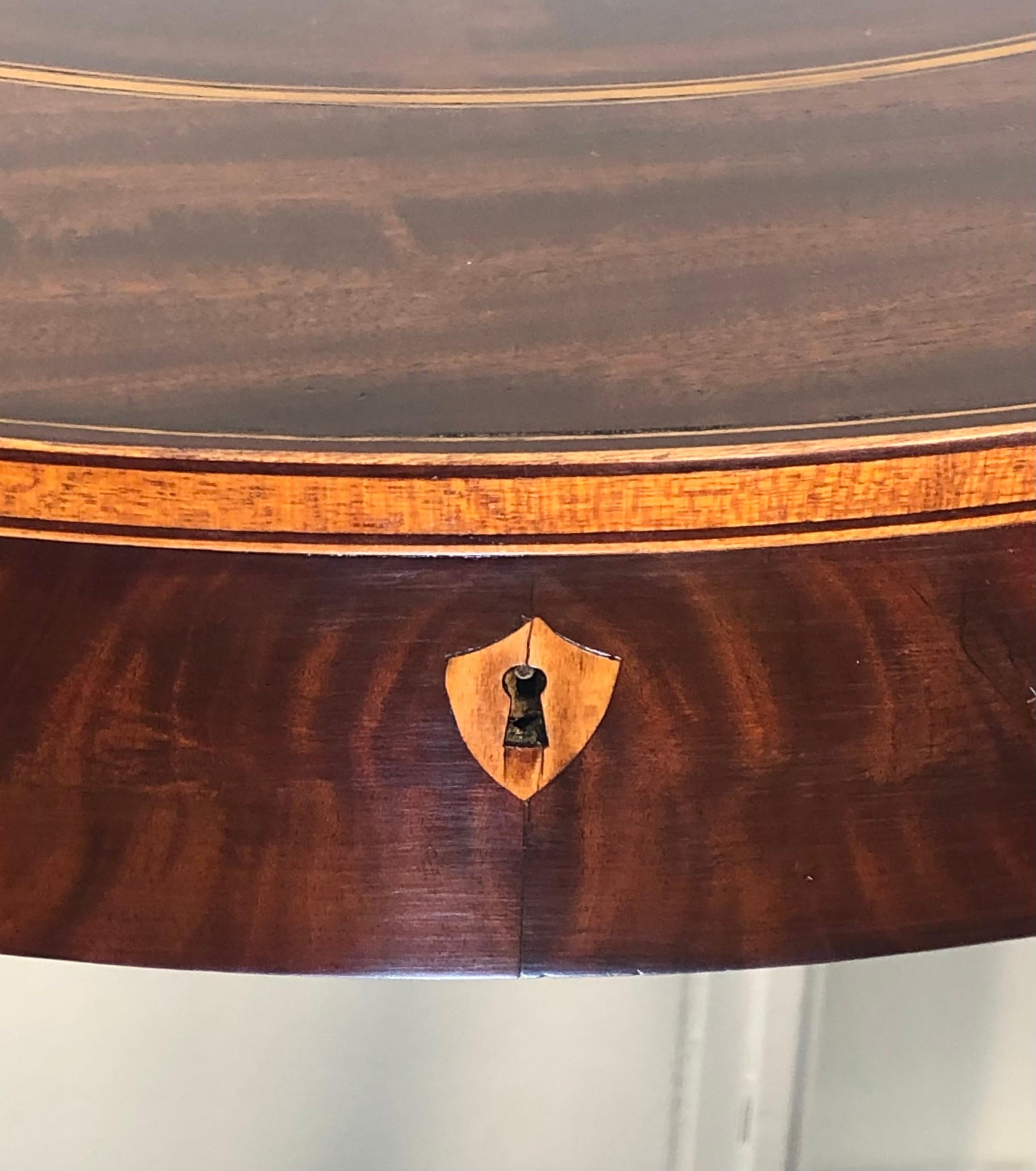 Baltimore Inlay Oval Work Table, Early 19th Century 5