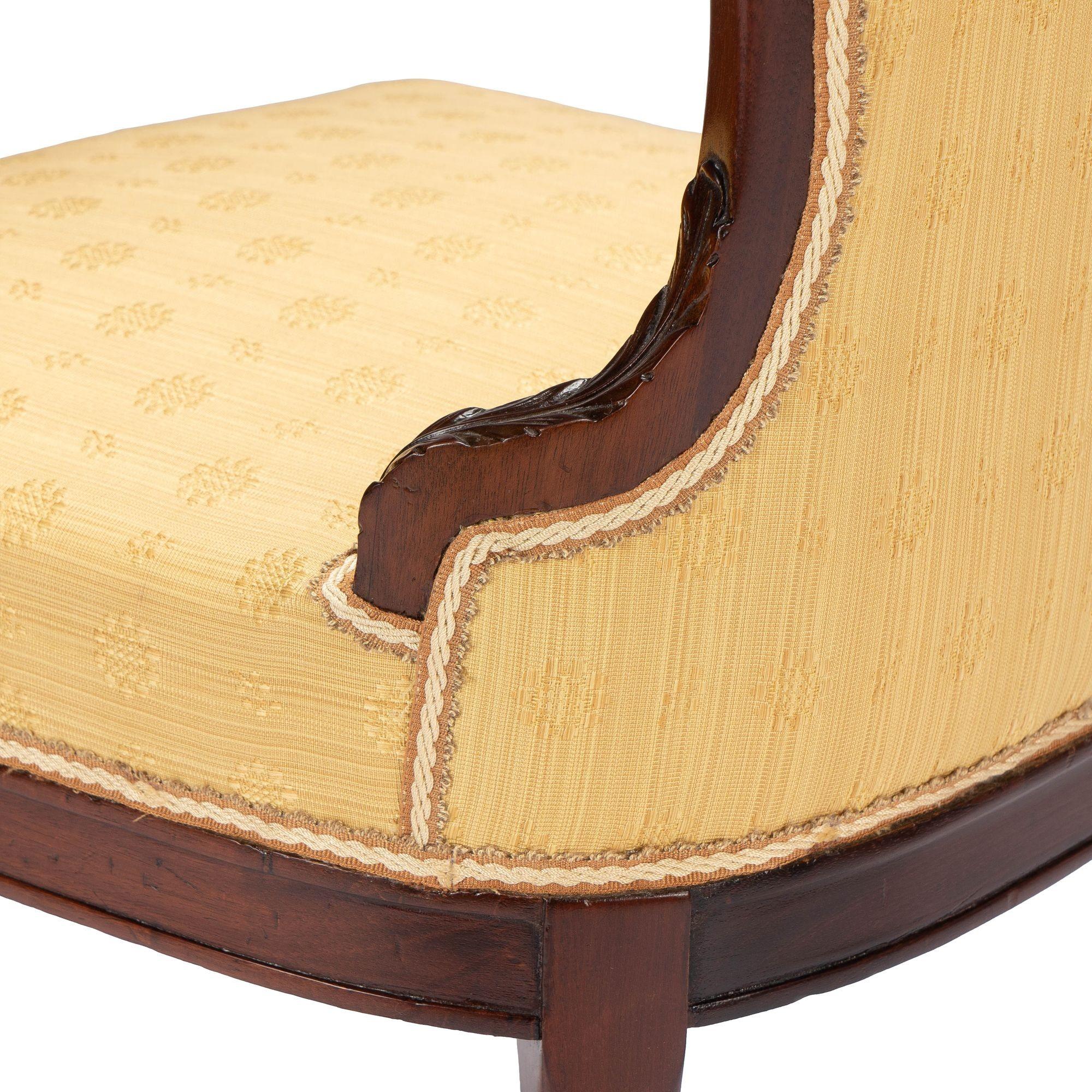 Baltimore Louis XVI Revival Upholstered Slipper Chair, '1850-75' For Sale 5