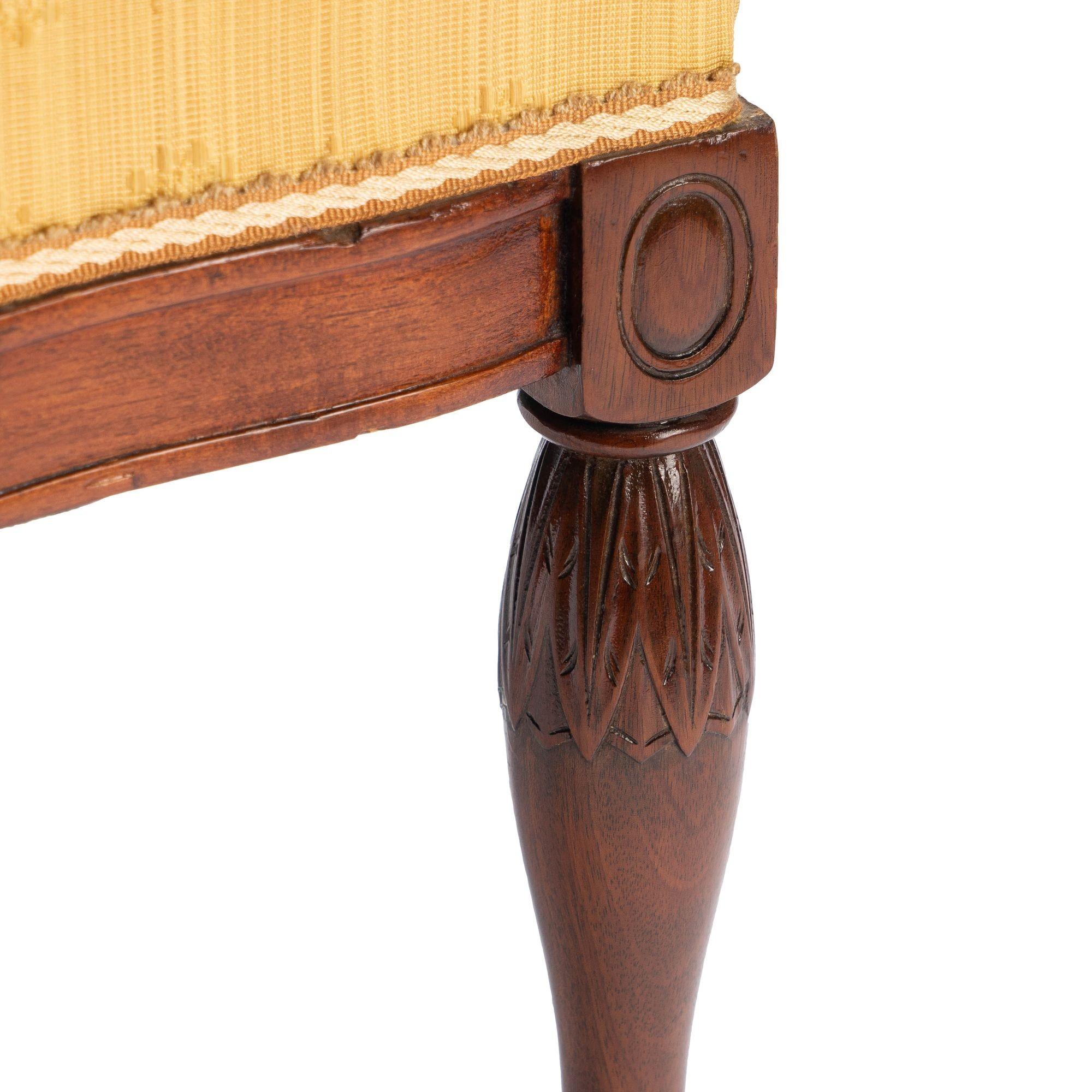 Baltimore Louis XVI Revival Upholstered Slipper Chair, '1850-75' For Sale 6