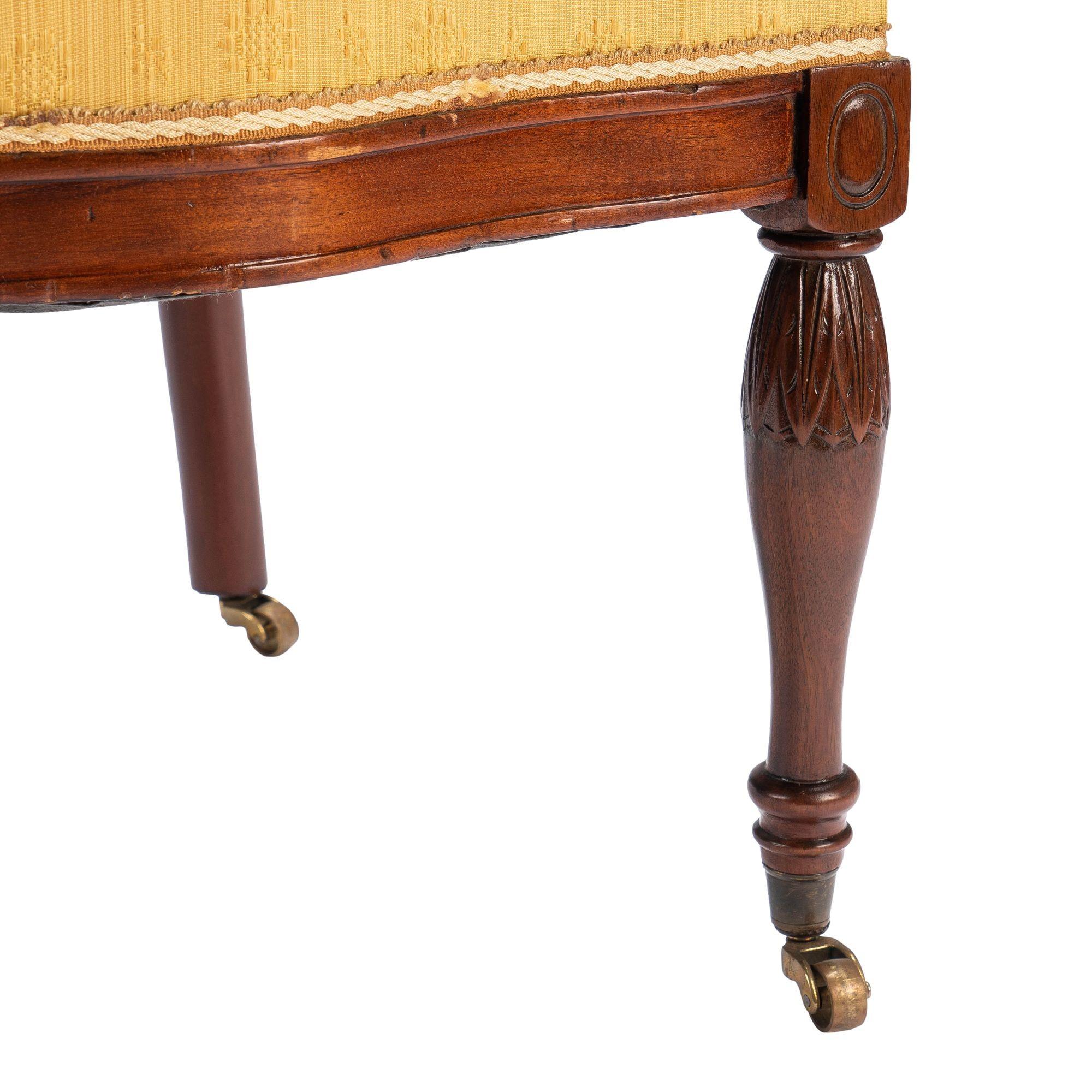 Baltimore Louis XVI Revival Upholstered Slipper Chair, '1850-75' For Sale 7