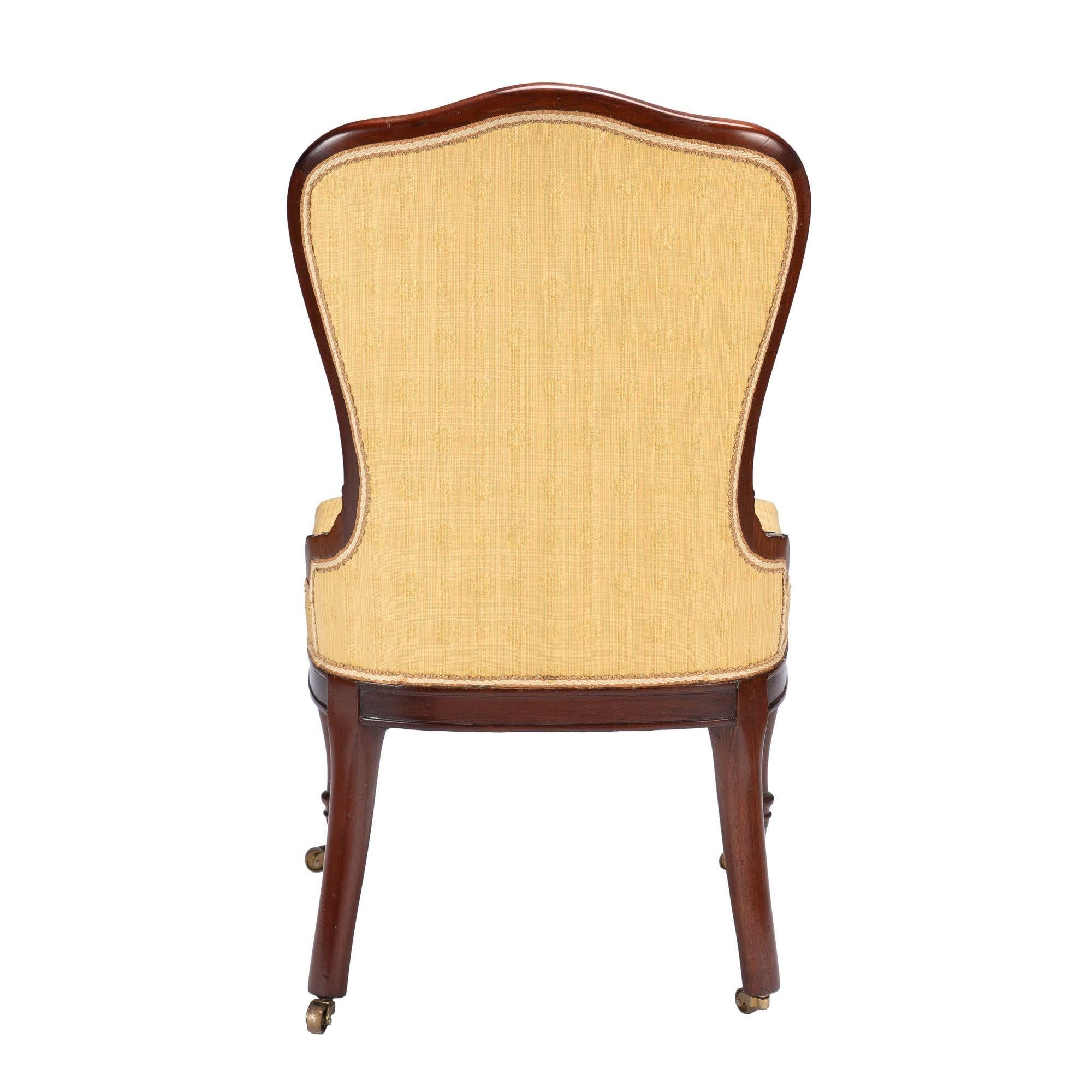 Baltimore Louis XVI Revival Upholstered Slipper Chair, '1850-75' In Excellent Condition For Sale In Kenilworth, IL