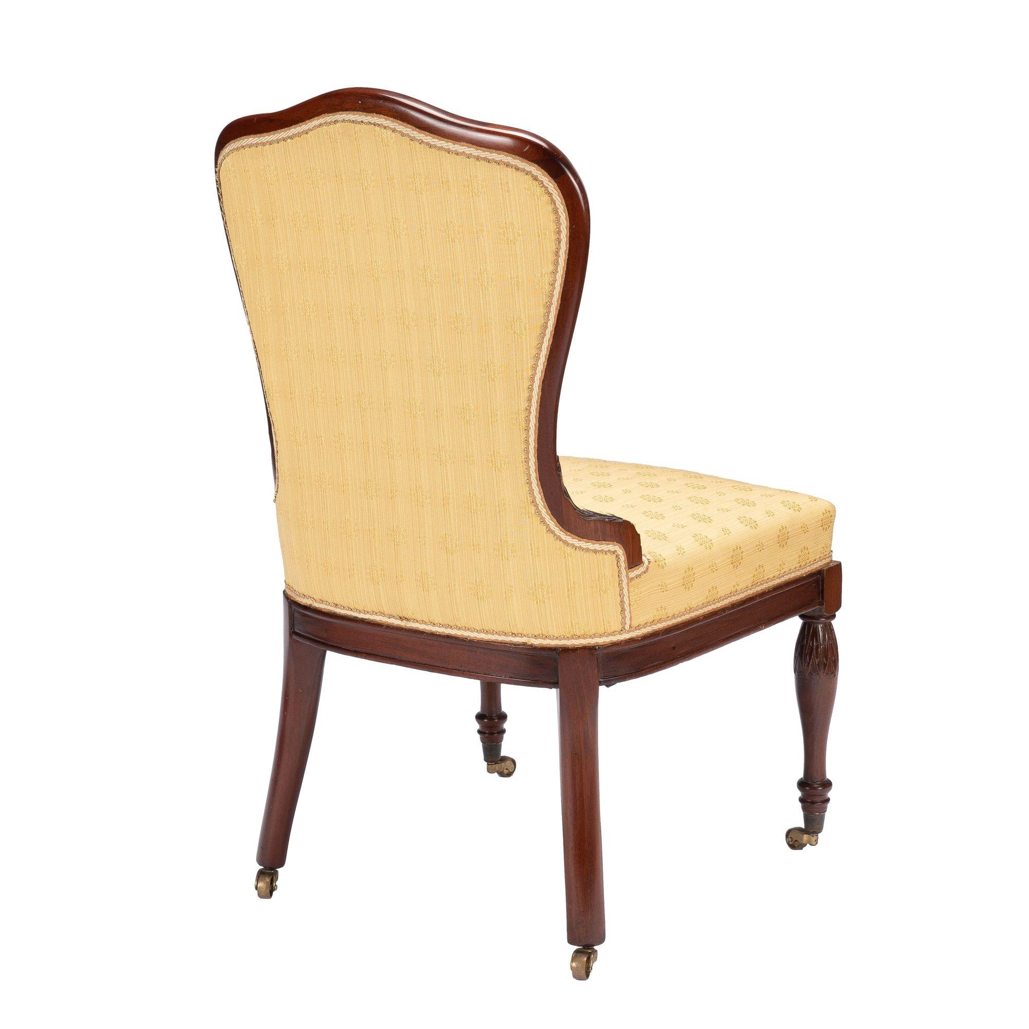 Silla Babucha Tapizada Renacimiento Luis XVI de Baltimore, '1850-75 Latón en venta