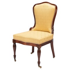 Chaise pantoufle rembourrée de style néo- Louis XVI de Baltimore (1850-75)
