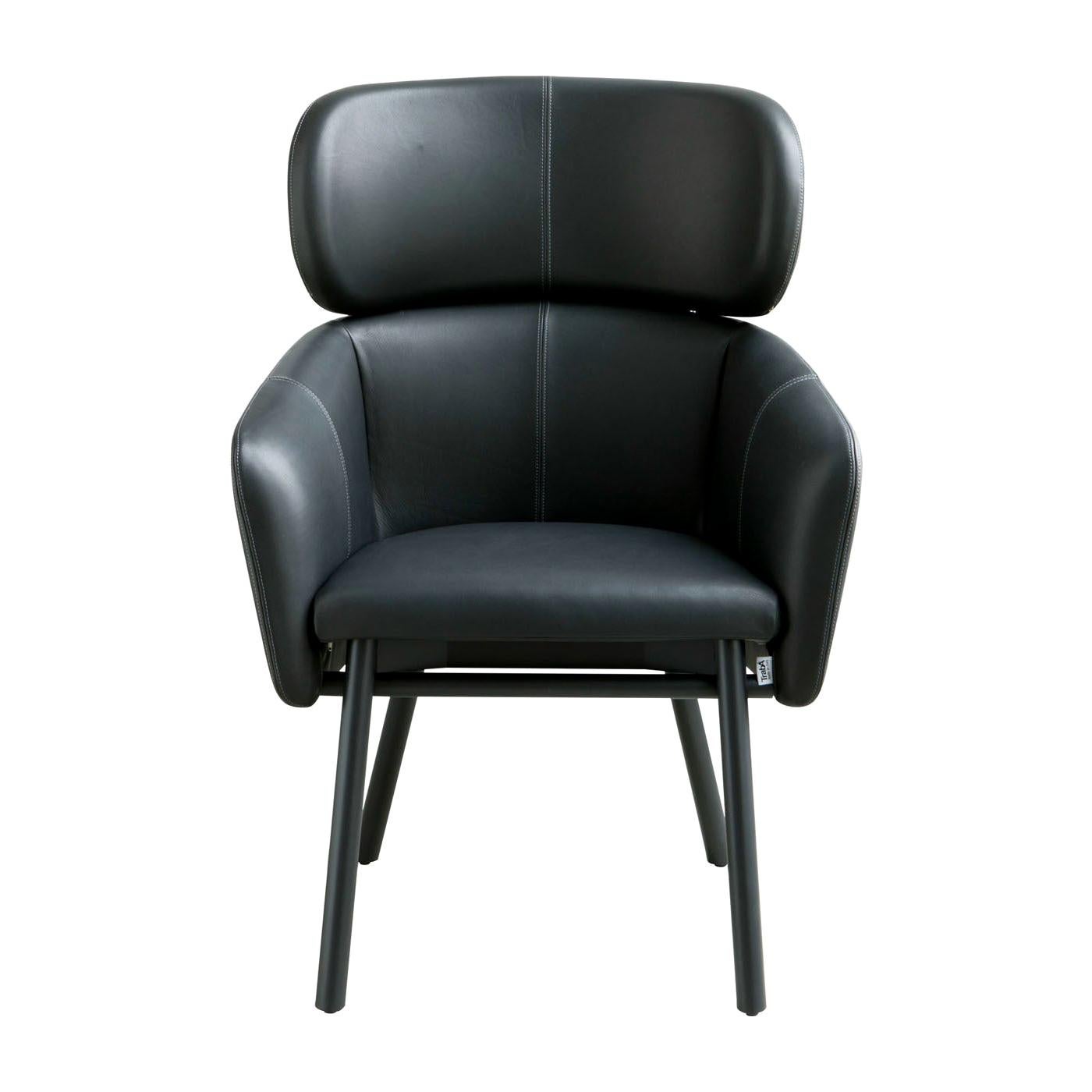 Balù Extra Large Black Chair by Emilio Nanni