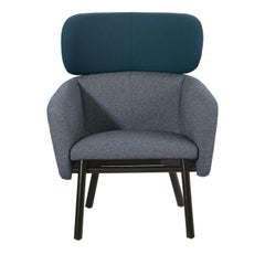Balù Lounge Blauer und grauer Stuhl von Emilio Nanni