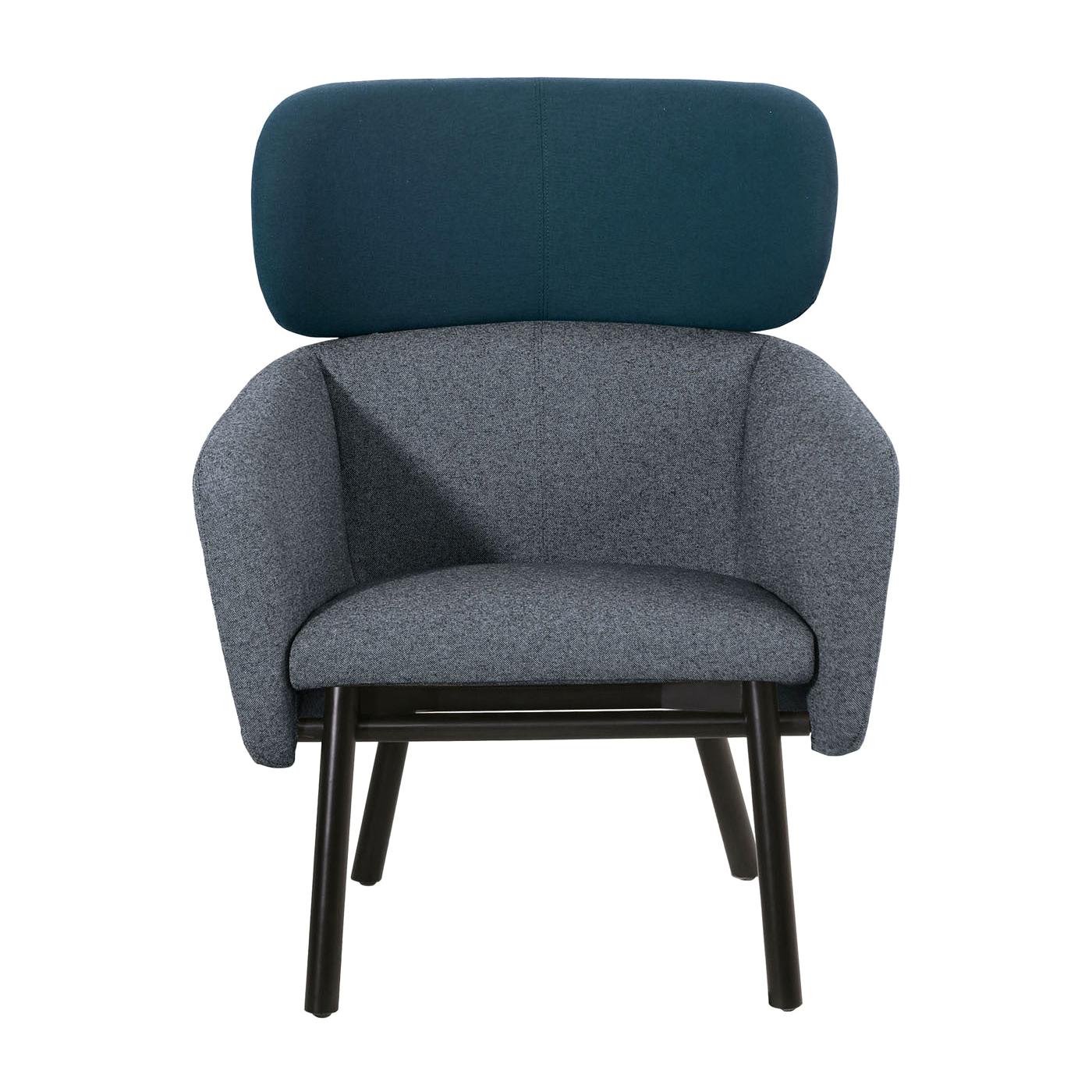 Balù Lounge Blauer und grauer Stuhl von Emilio Nanni