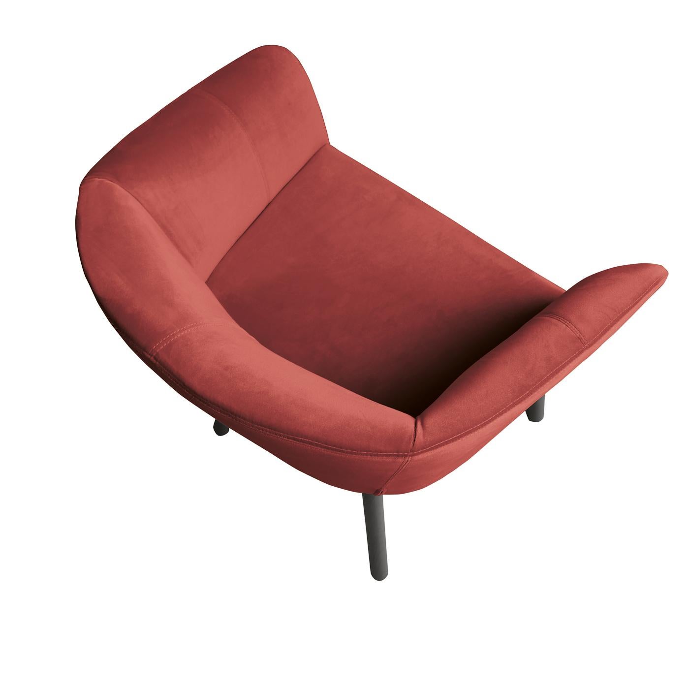 Balù Red Chair by Emilio Nanni In New Condition For Sale In Milan, IT