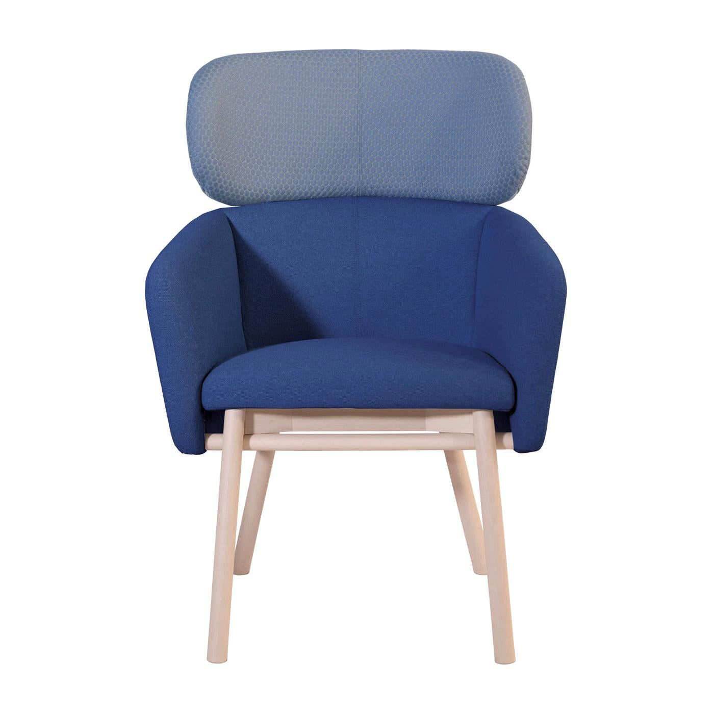 Balù Extra Large Blue and Lightblue Chair by Emilio Nanni For Sale