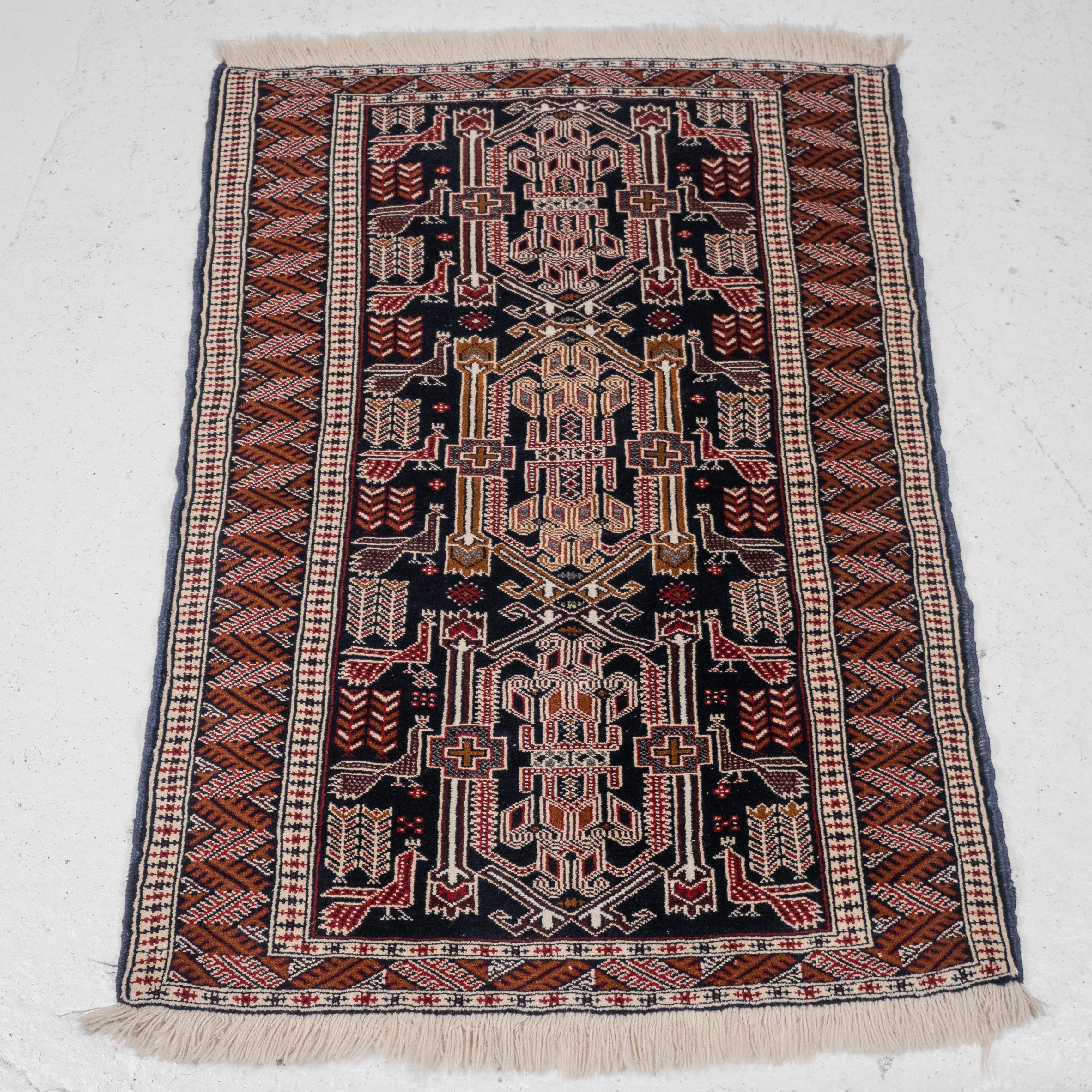 Baluch Afghan Persian Handwoven Small Rug 146 x 97 cm (Oriental Carpet Balouch) In Good Condition For Sale In Leeds, GB